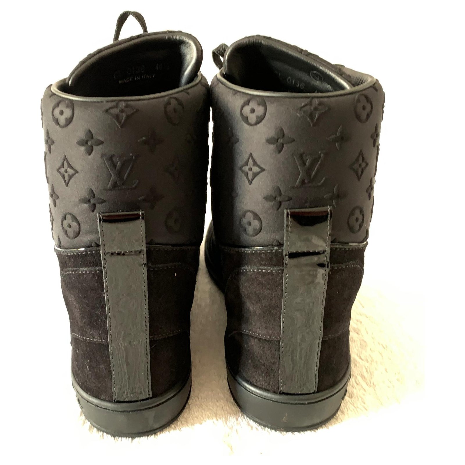 Louis Vuitton Millenium Wedge sneakers Black Suede ref.255055