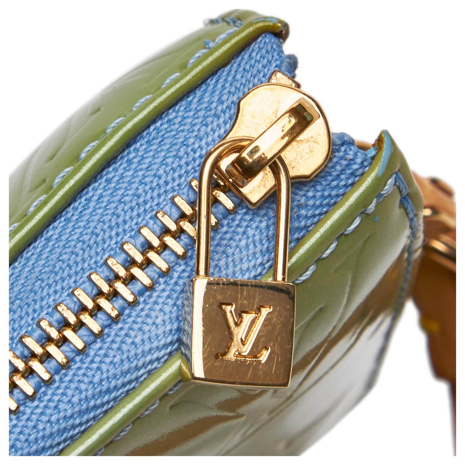 Louis Vuitton Green Vernis Lexington Pochette Brown Light green Leather  Patent leather ref.316090 - Joli Closet