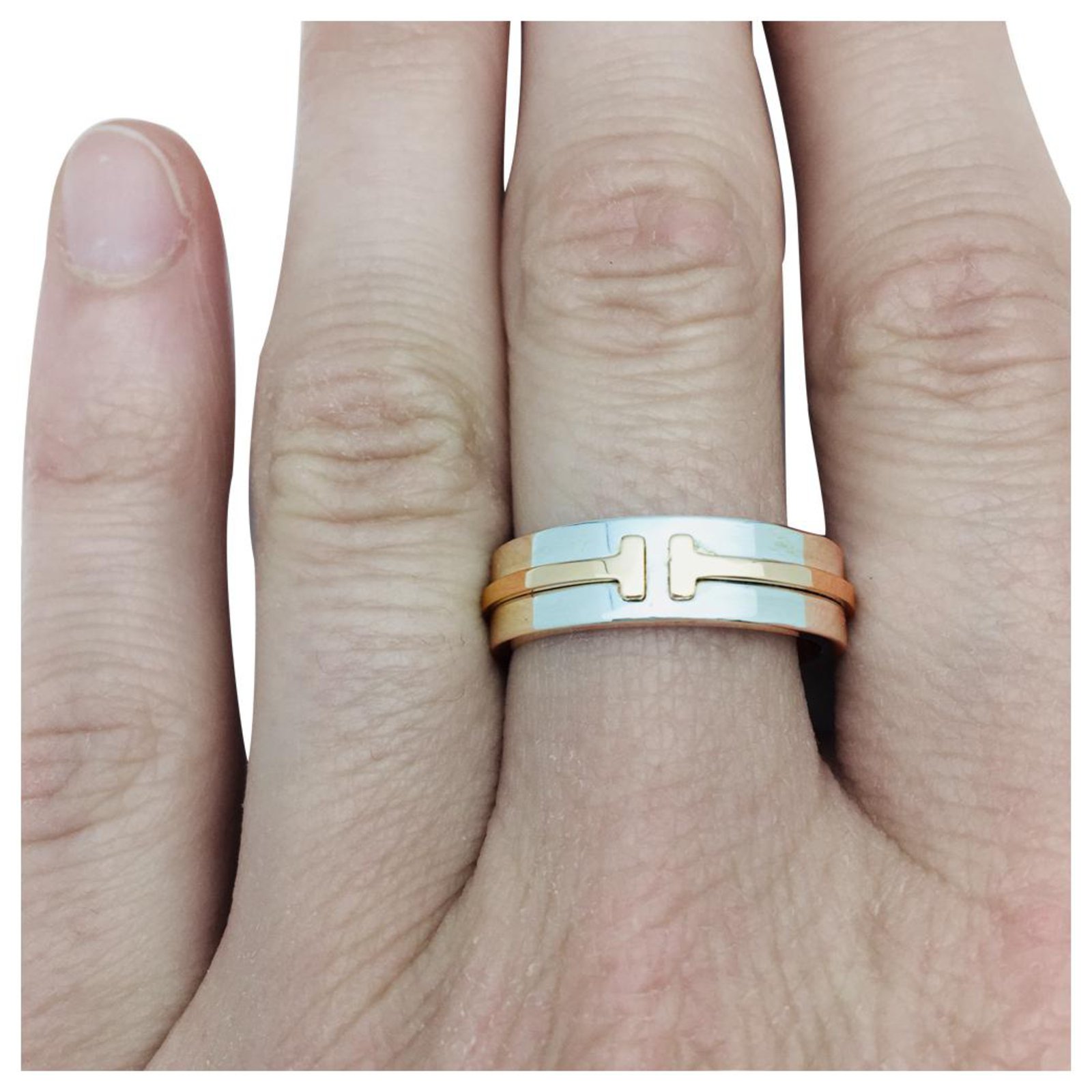 Designer V Gold Tiffany Double Ring Company With 18k Plated Diamonds  Minimalist, Versatile, And Light Luxury For Women From Qqwjzy, $109.75 |  DHgate.Com