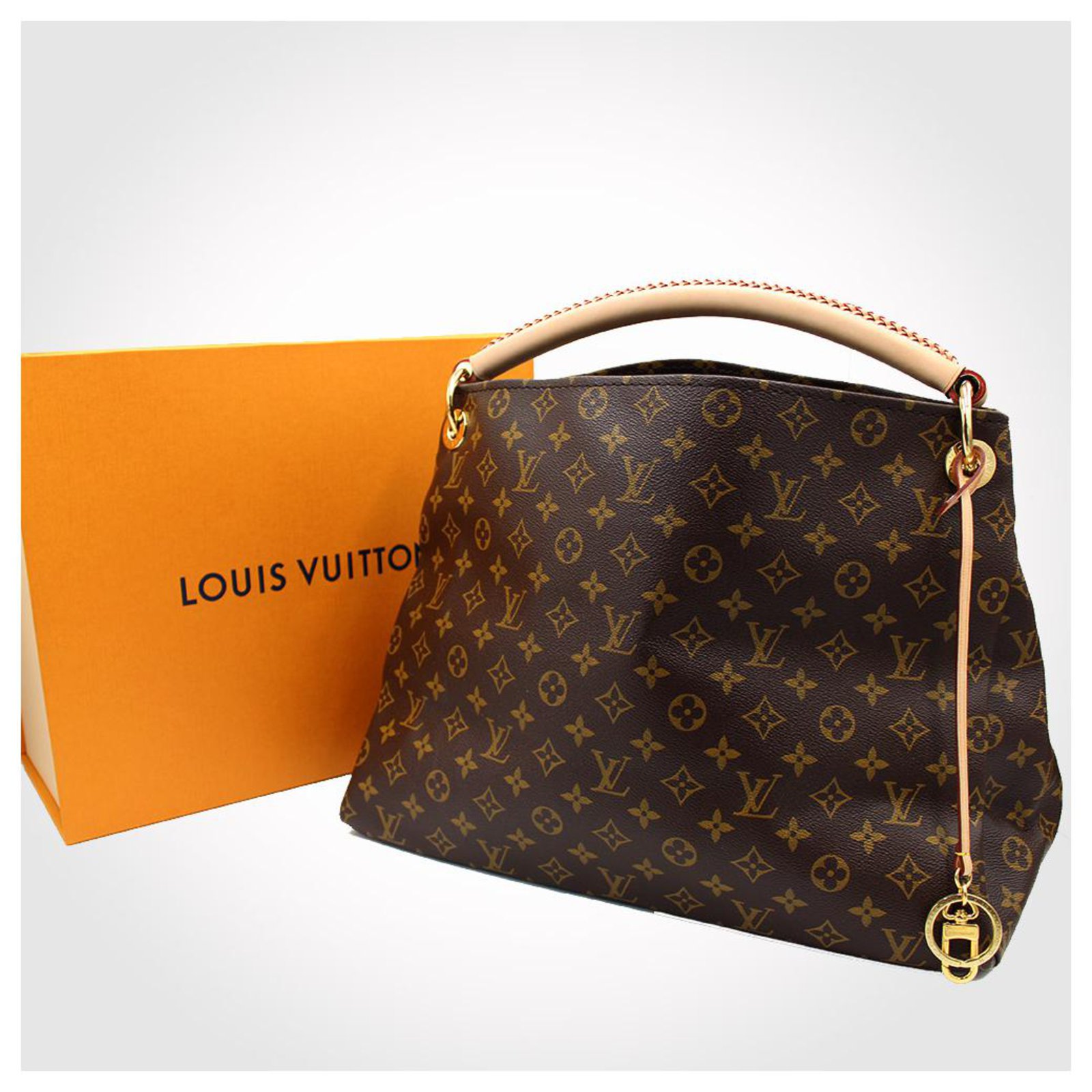 Louis Vuitton Artsy MM Handbag in Brown Monogram Canvas Cloth ref