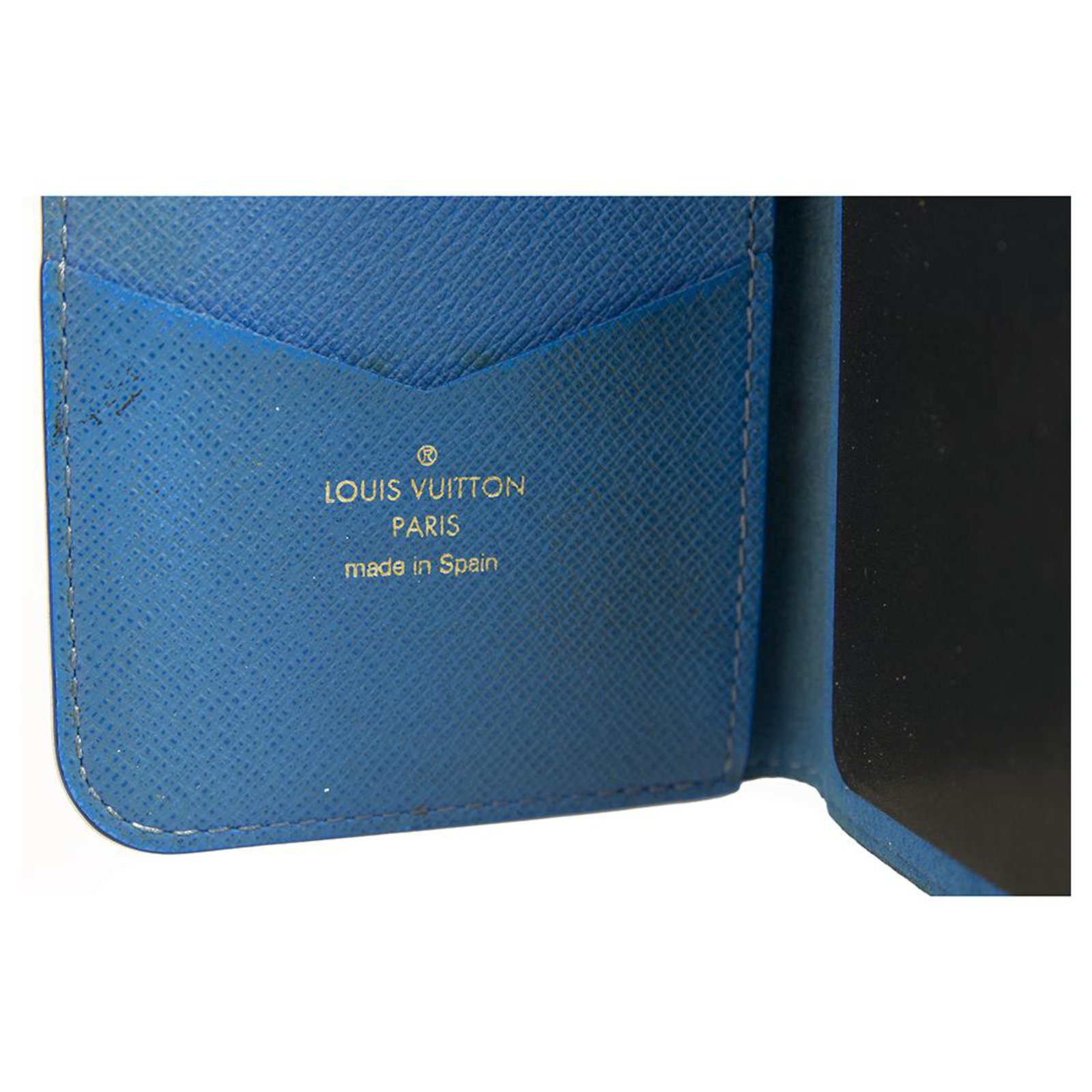 Louis Vuitton Monogram with Blue leather interior Iphone 7 Plus Phone Folio  Case Brown ref.127164 - Joli Closet