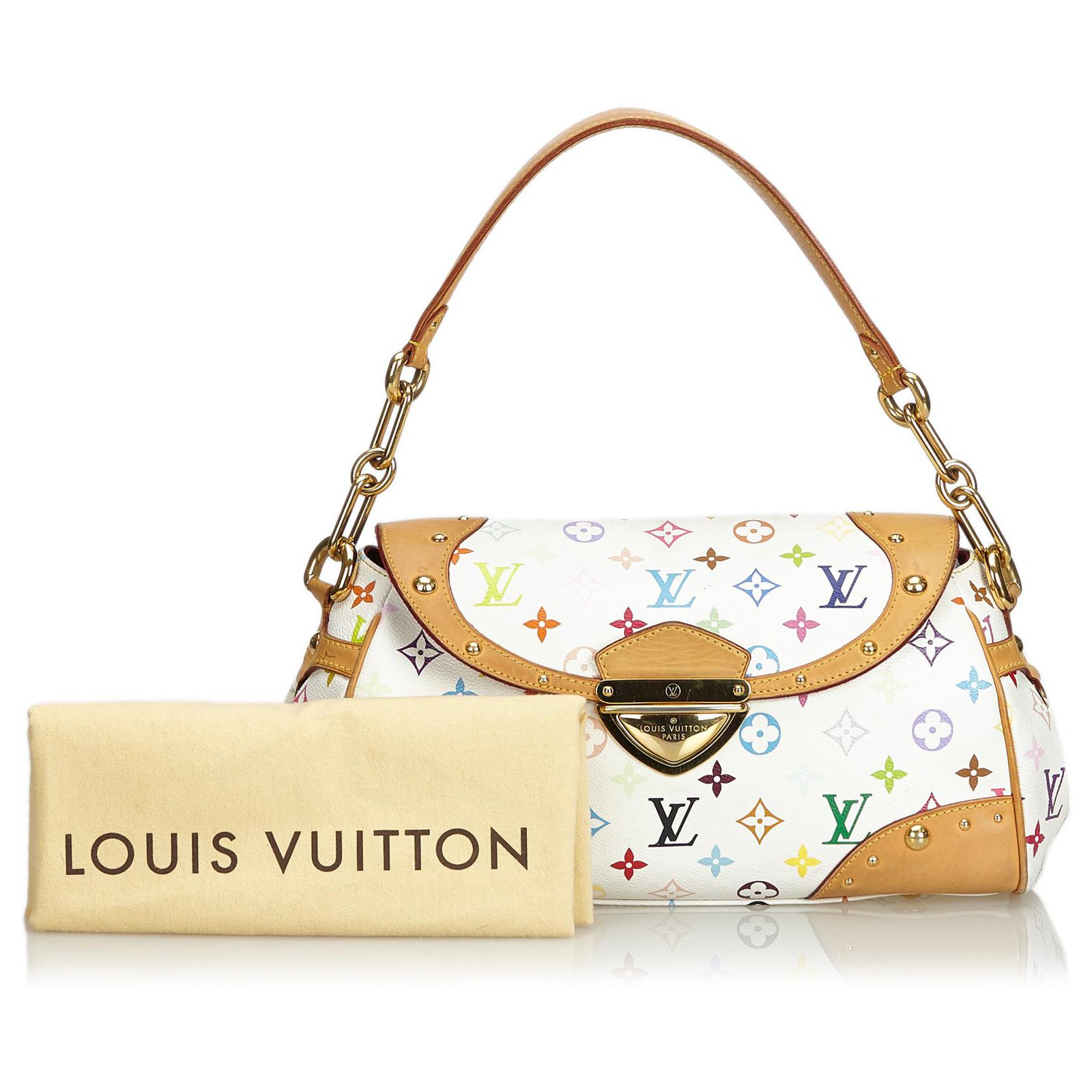 Louis Vuitton Louis Vuitton Beverly MM White Multicolor Monogram