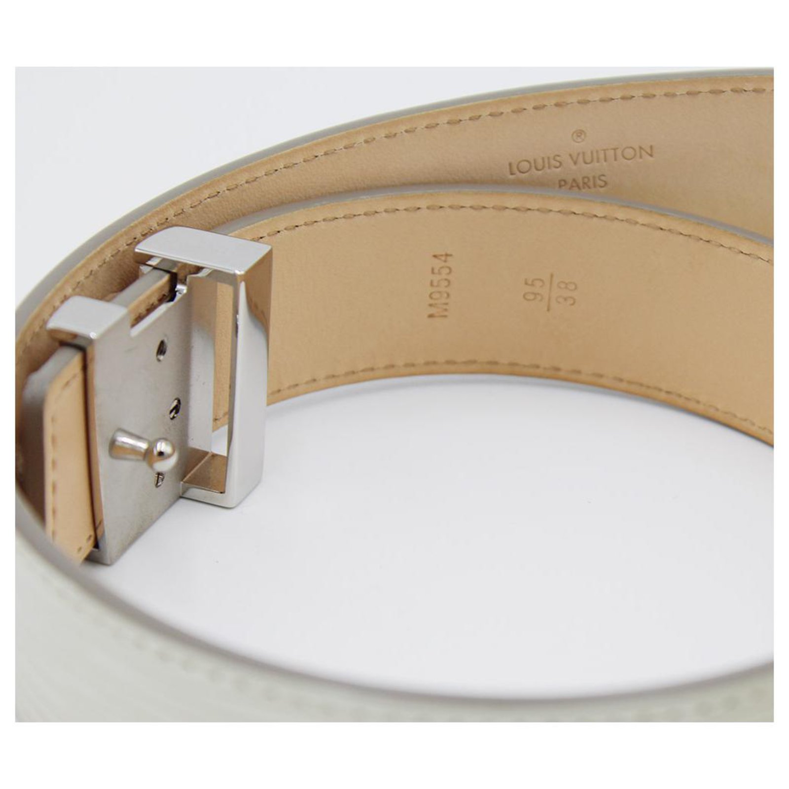 Louis Vuitton original LV belt in cream-colored epi leather ref.127756 -  Joli Closet