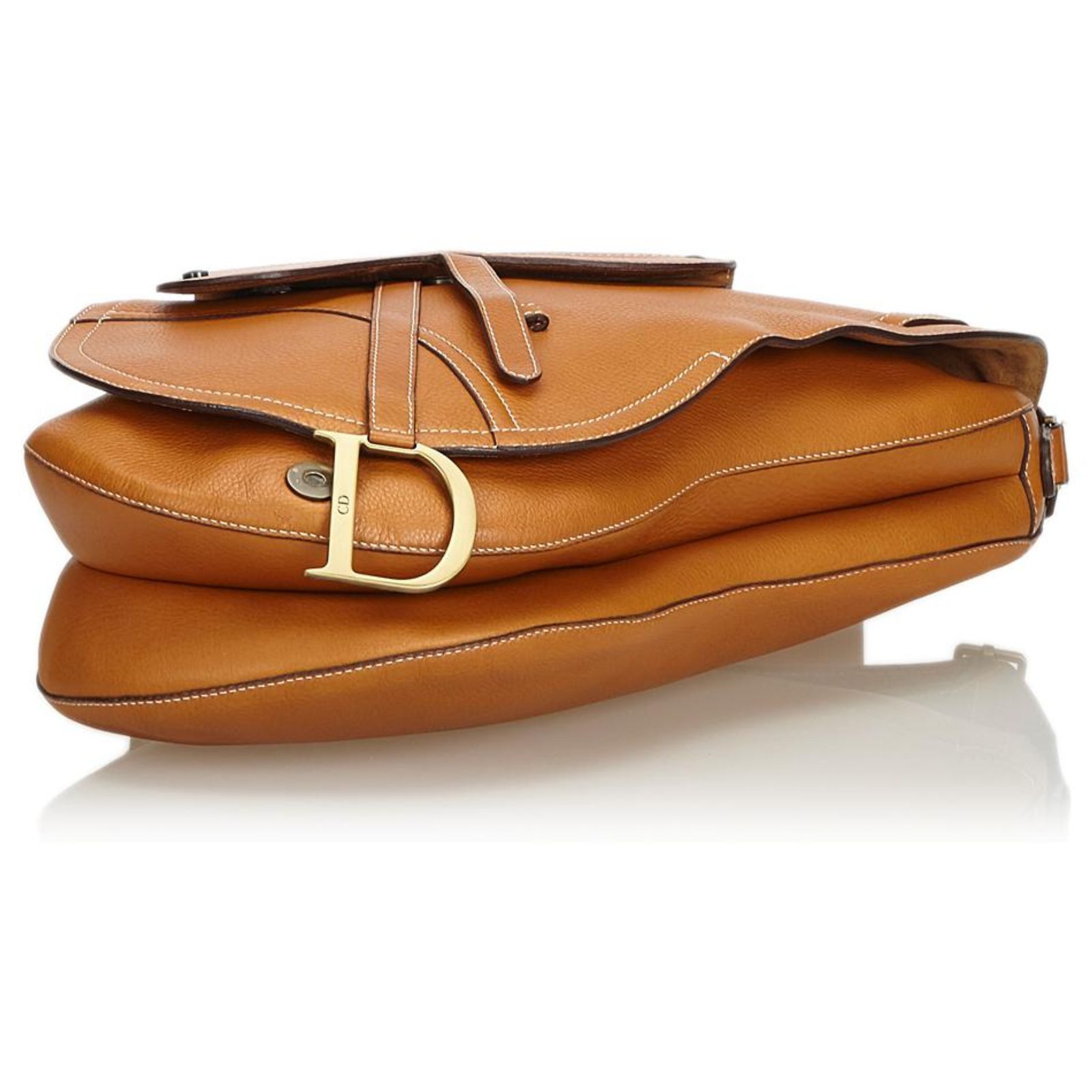 Sacoche De Selle En Cuir Dooney & Bourke Marron - Authentique, Occasion, Style Sac à Main Satchel