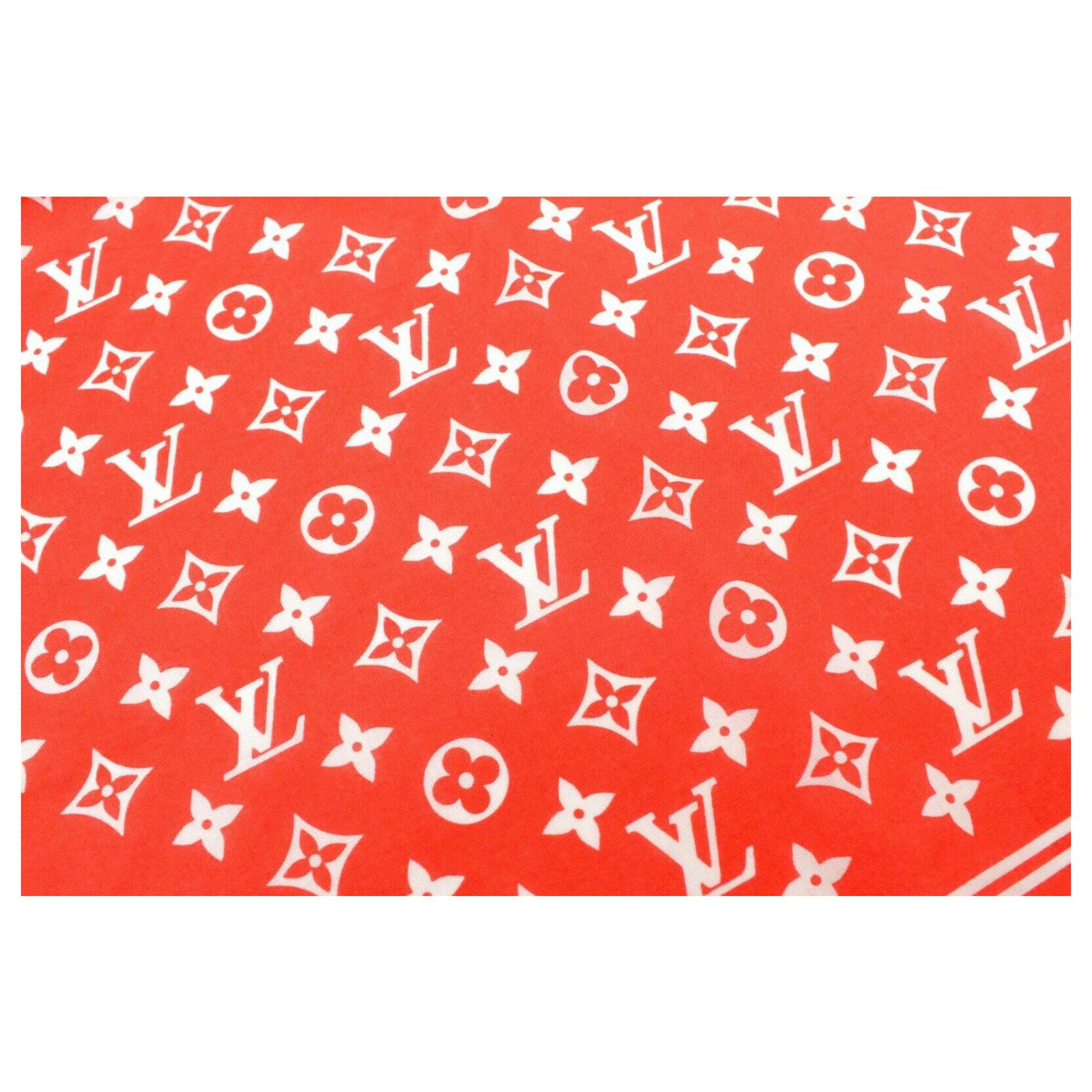 supreme monogram scarf red