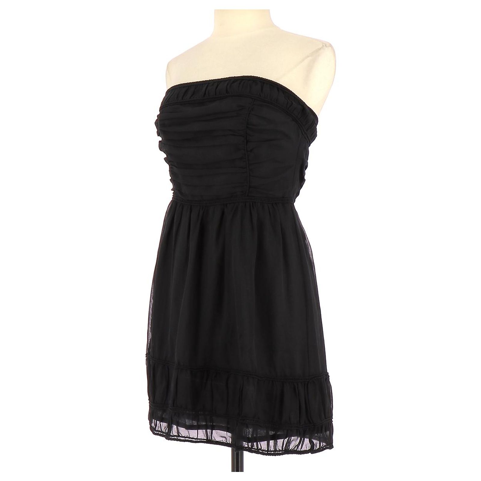Robe De Cocktail Comptoir Des Cotonniers Noir - Taille 42 - Coupe Ample - Polyester/Viscose