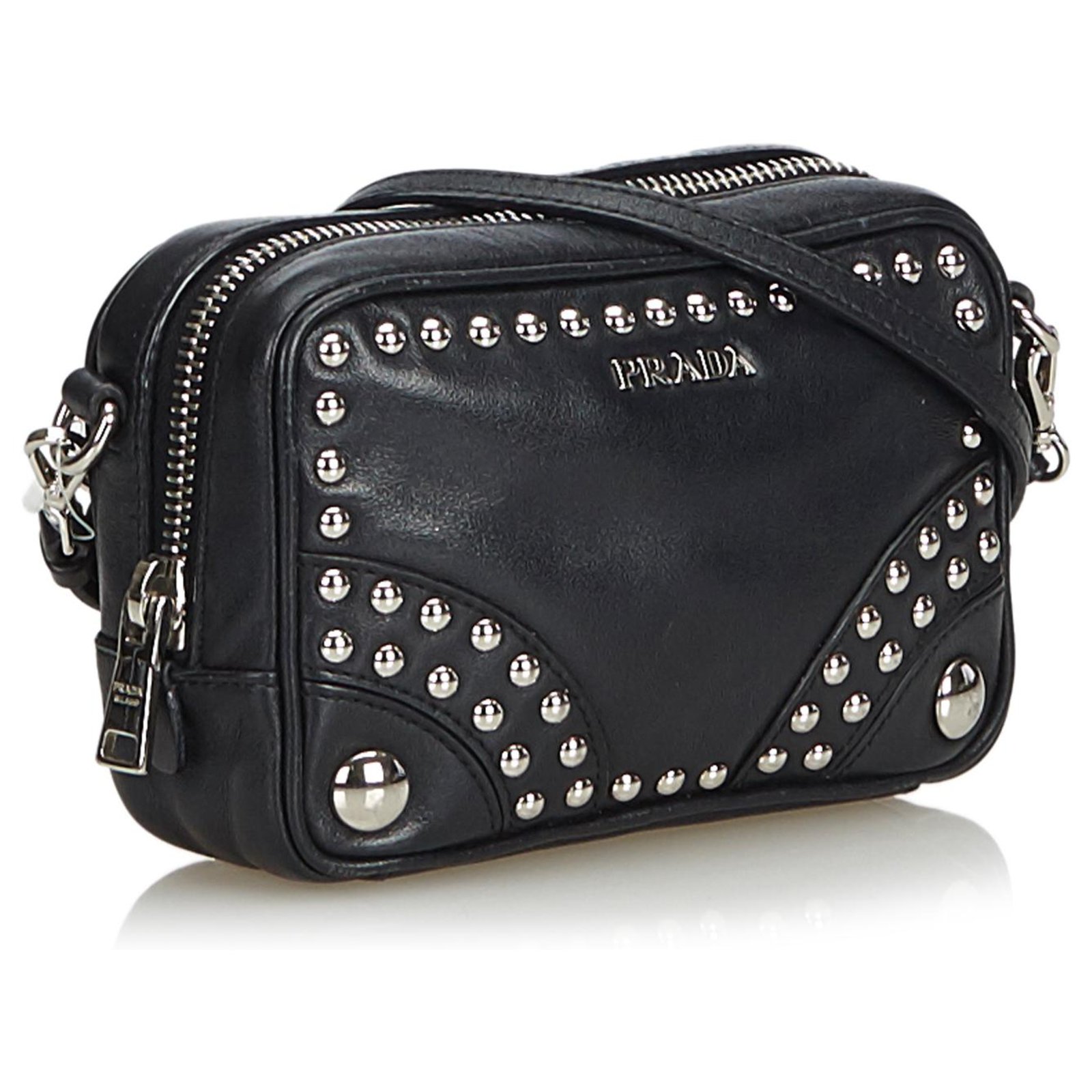 prada studded camera bag