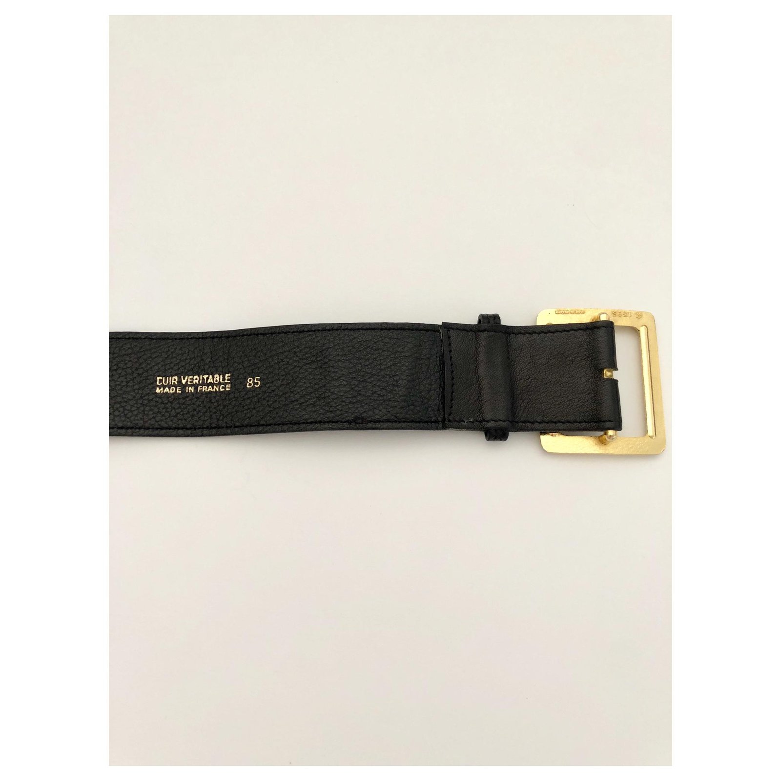Vintage Karl Lagerfeld Leather Belt Black ref.128234 - Joli Closet