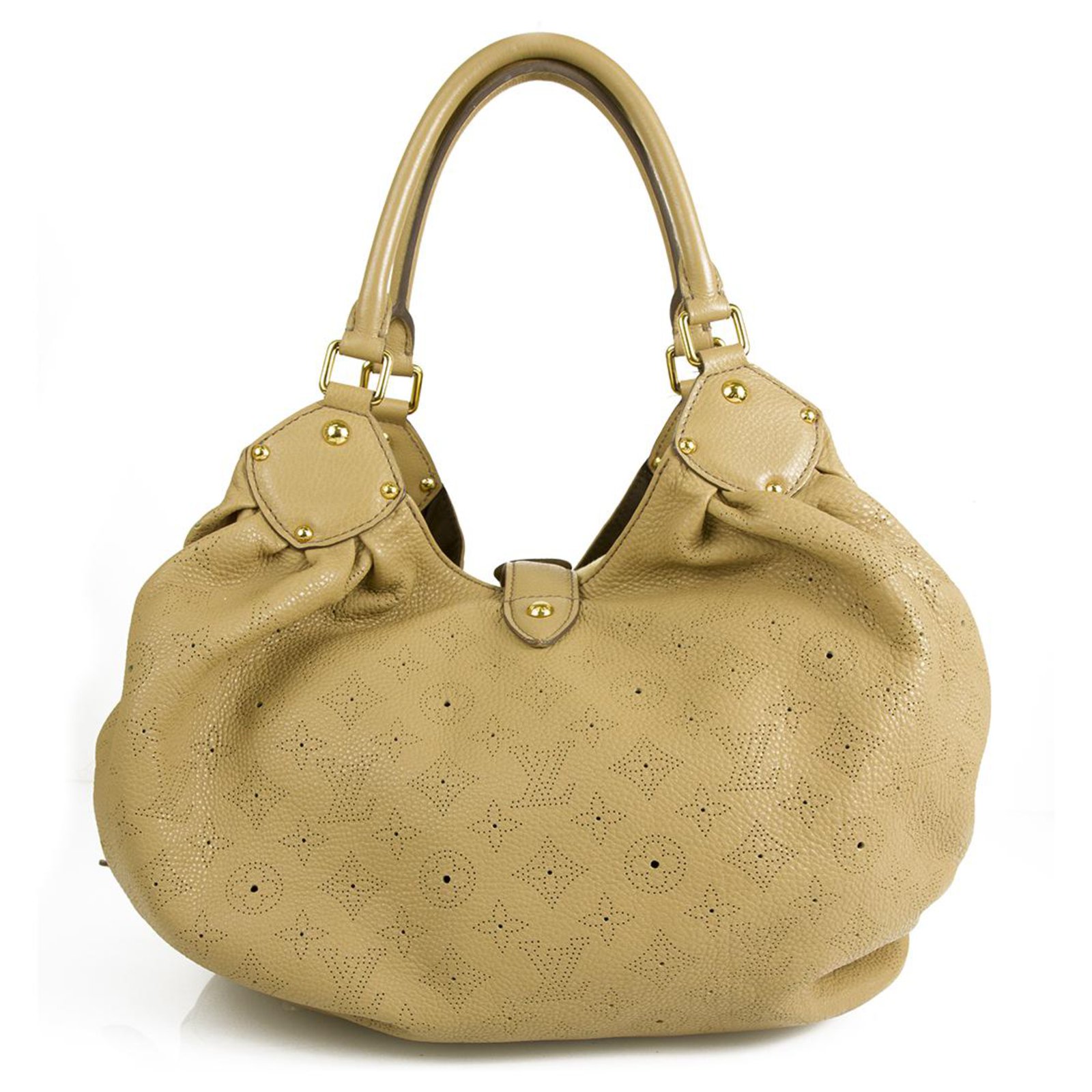 Louis Vuitton Beige Monogram Mahina Leather L Bag