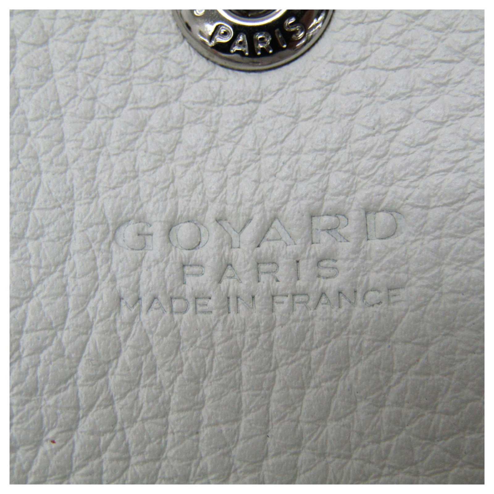 Goyard White Goyardine Sac Hardy PM Leather Cloth Cloth ref.128395