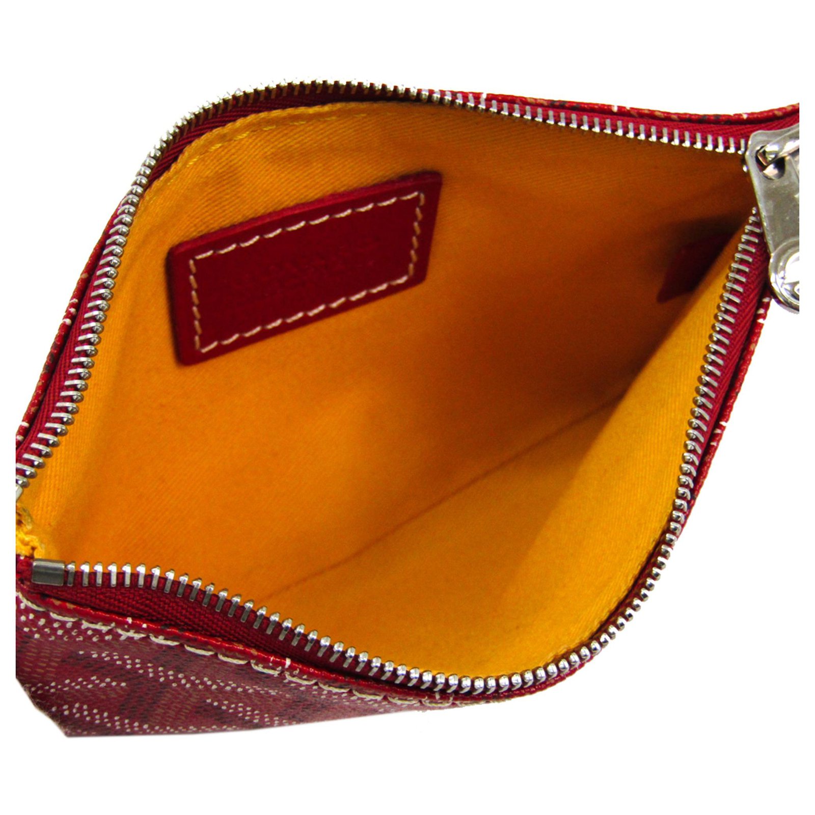 Goyard Red Goyardine Mini Senat Leather Cloth Cloth ref.128396 - Joli Closet