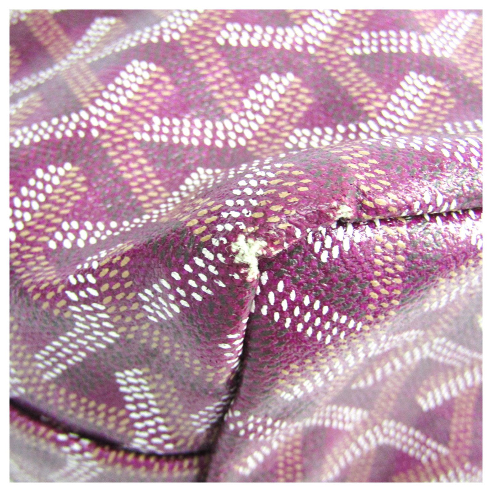 Goyard Purple Goyardine Saint Louis Junior Leather Cloth Cloth ref