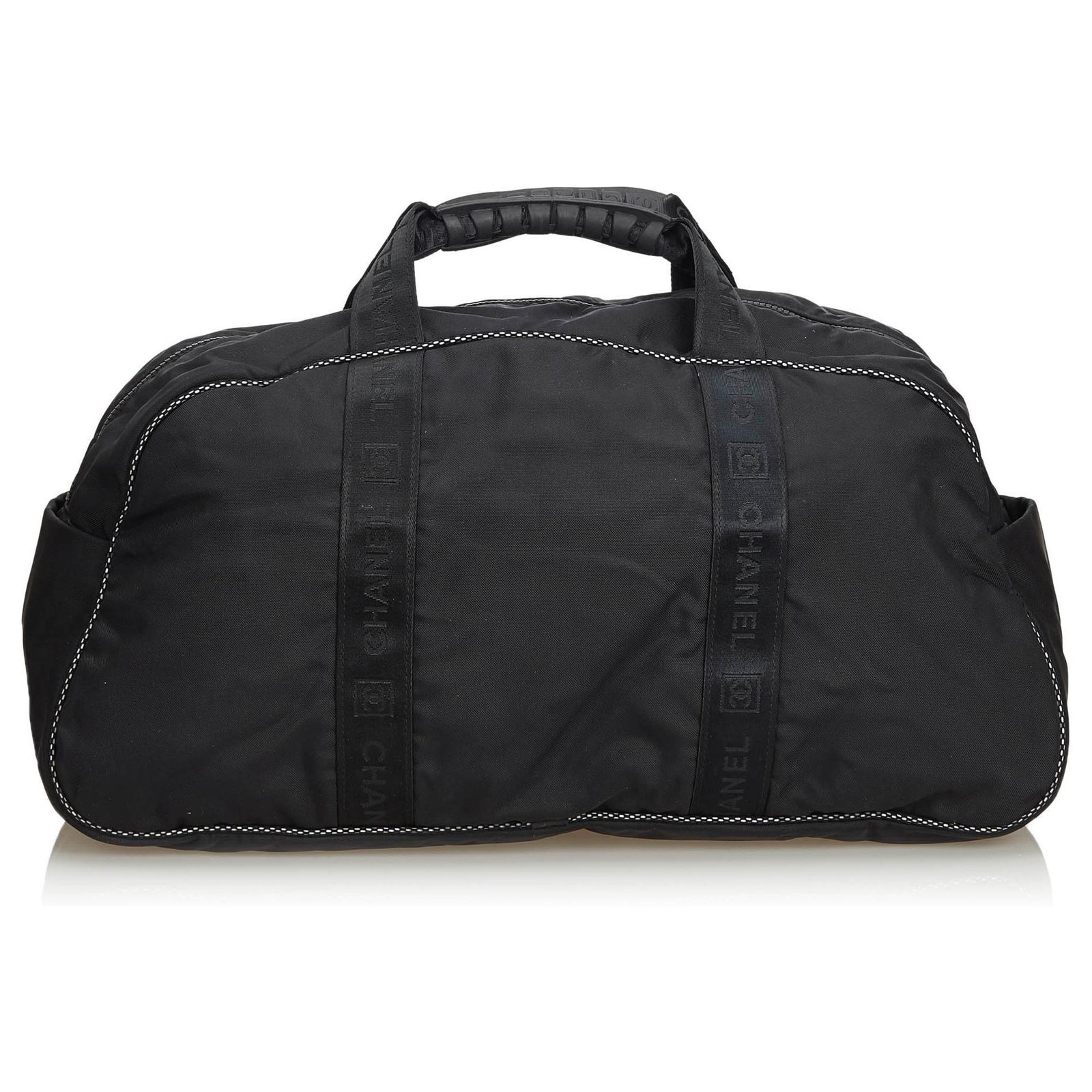 Chanel Black CC Nylon Sports Line Duffle Bag