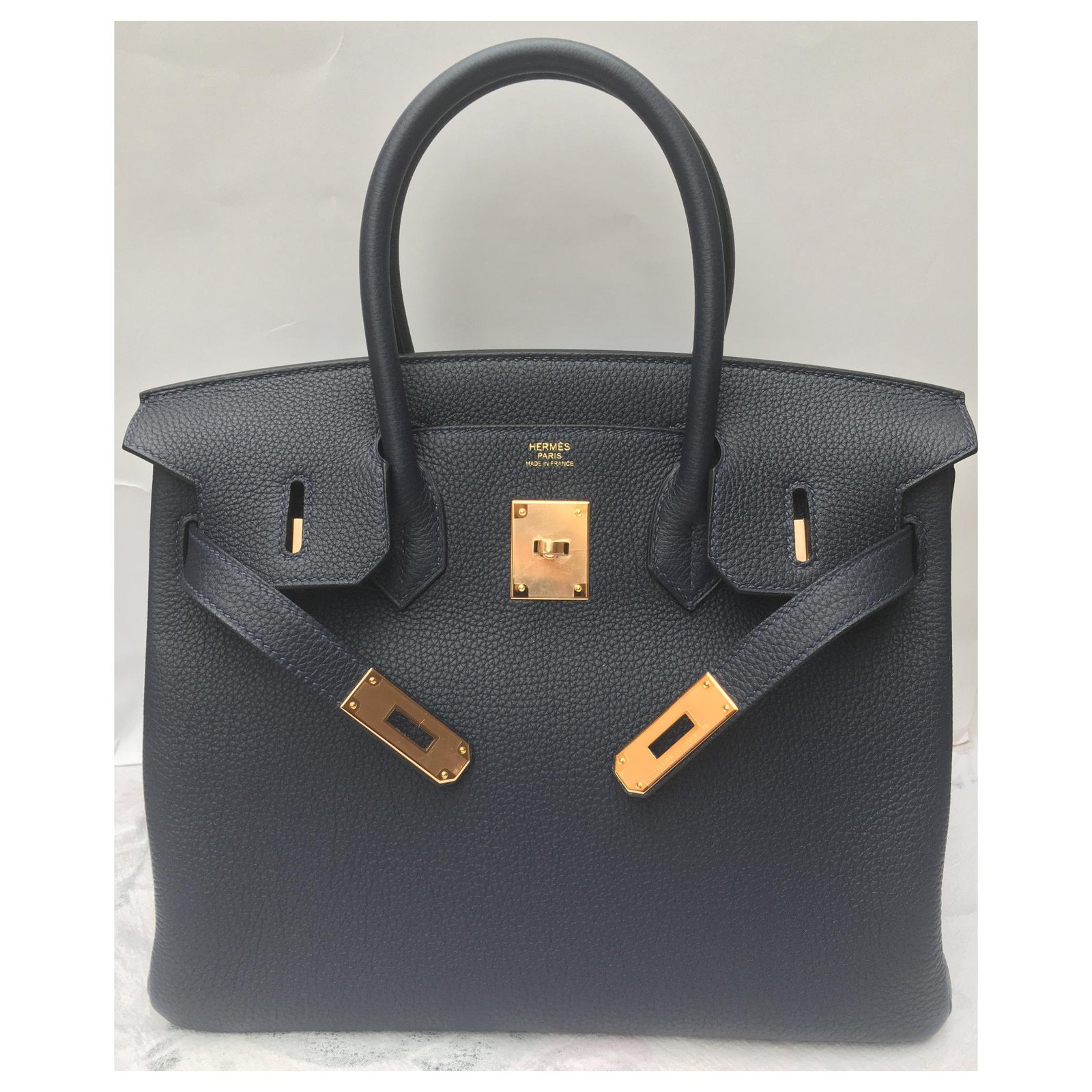 Hermès Birkin 30cms, togo leather, Blue nuit, limited edition with Rose  Gold Hardware ref.129572 - Joli Closet