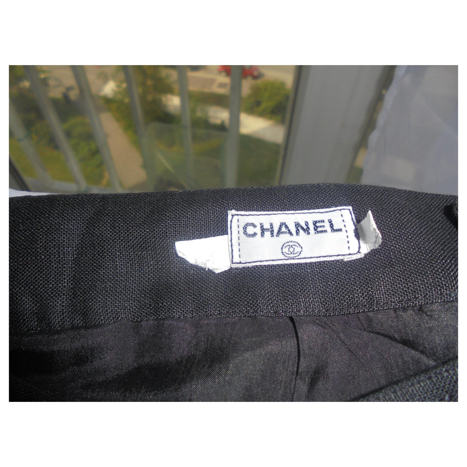 Skirts Chanel Chanel Lux Linen Skirt with Button Jewelry Bag Hand Size 36 EU
