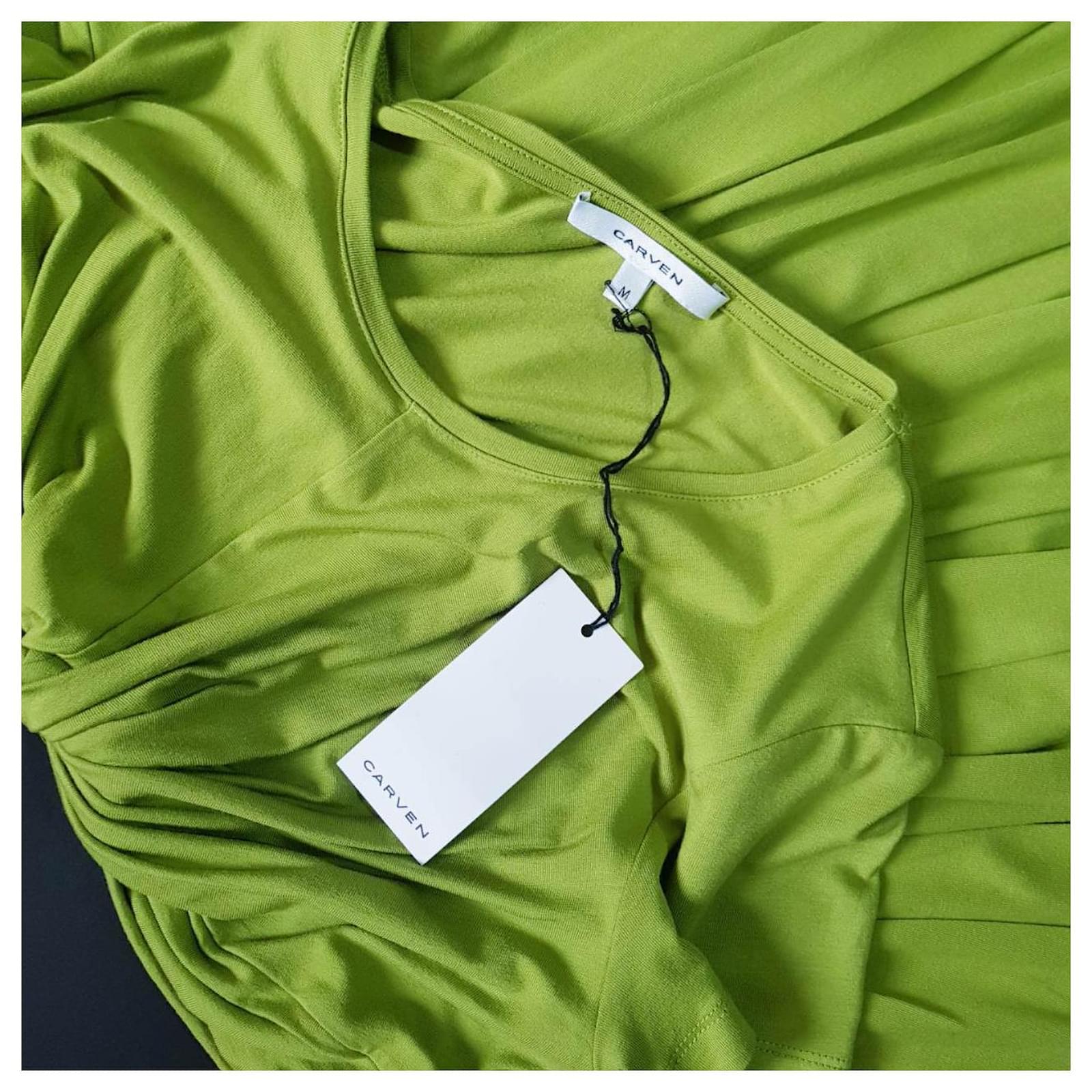 Carven Dresses Green Viscose Elastane ref.129911 - Joli Closet