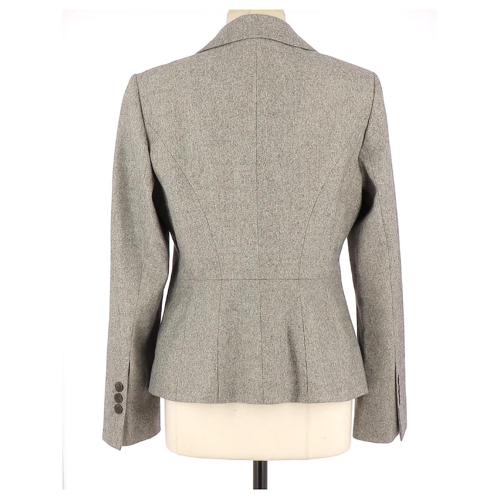 Karen Millen Veste / Blazer Laine Gris ref.130132 - Joli Closet