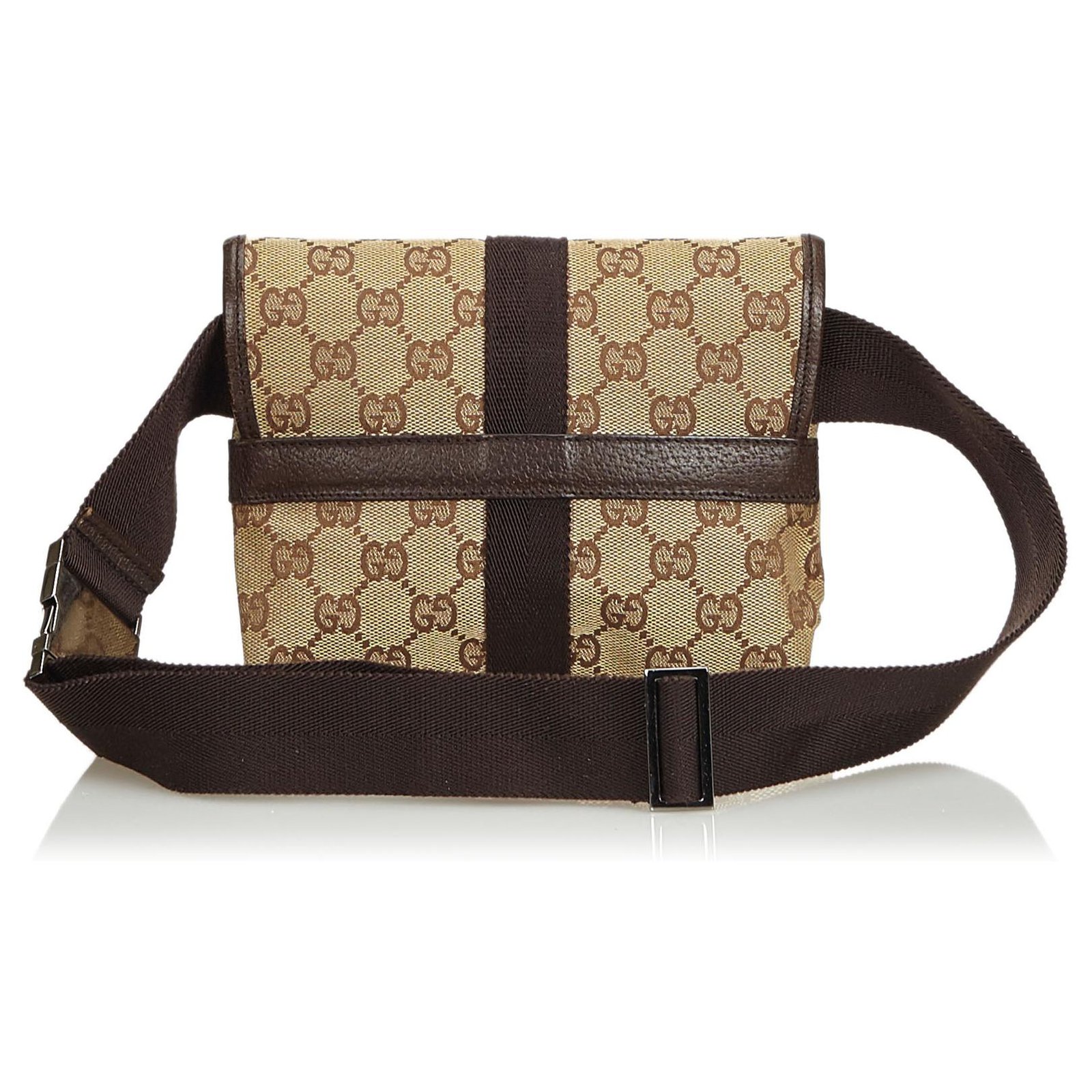 Gucci GG Monogram Belt in Brown Leather ref.862306 - Joli Closet