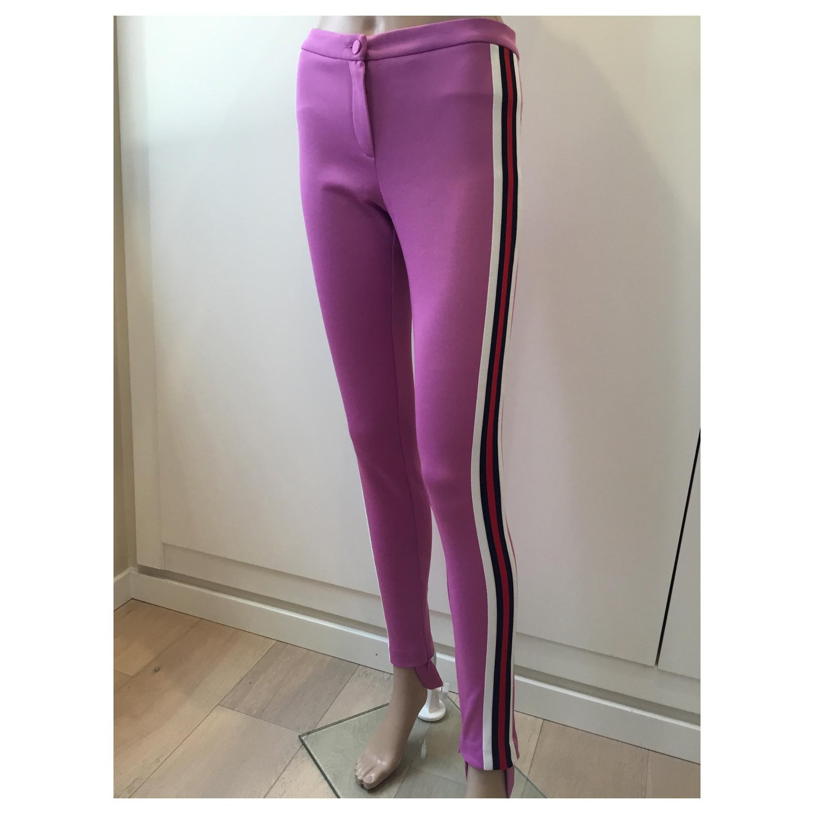 Gucci Slim trousers Pink Cotton ref.130804 - Joli Closet