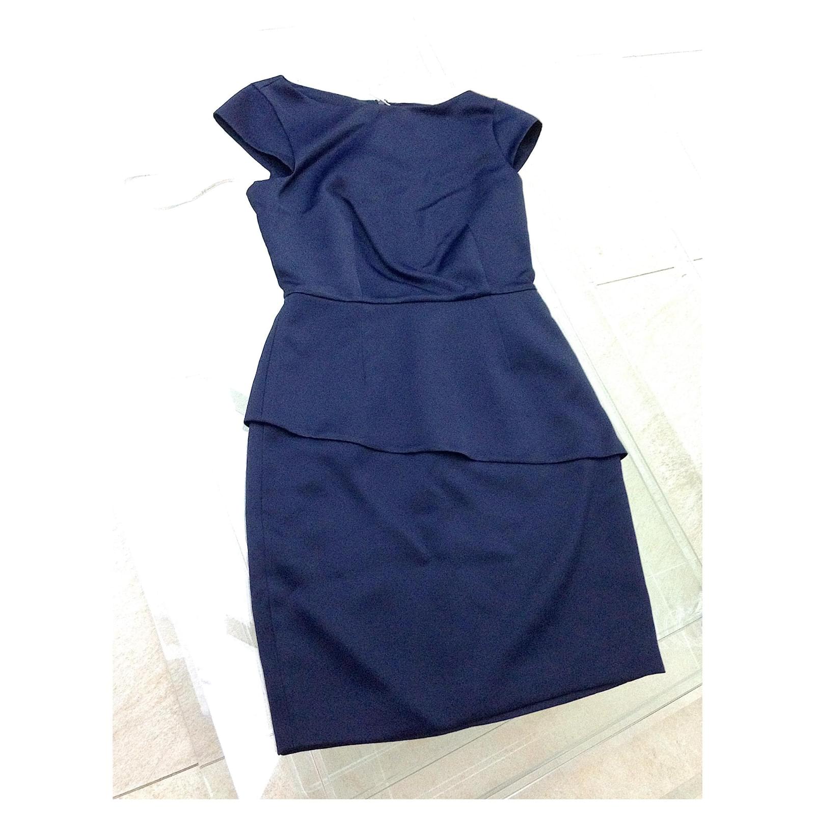 halston heritage dress blue Kiko Dress In Gloss Jersey – Halston