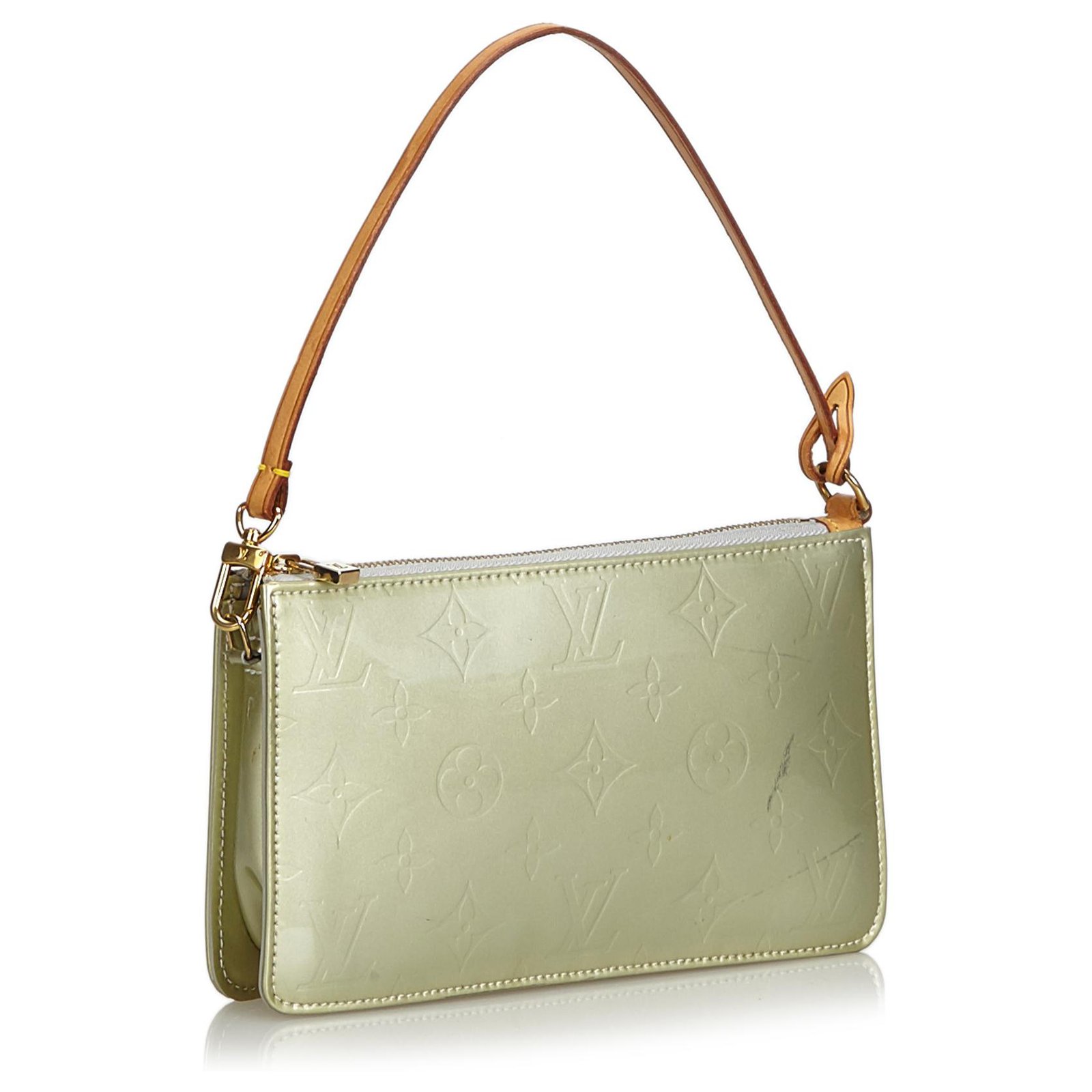 Louis Vuitton Green Vernis Lexington Pochette Leather Patent leather  ref.131138 - Joli Closet