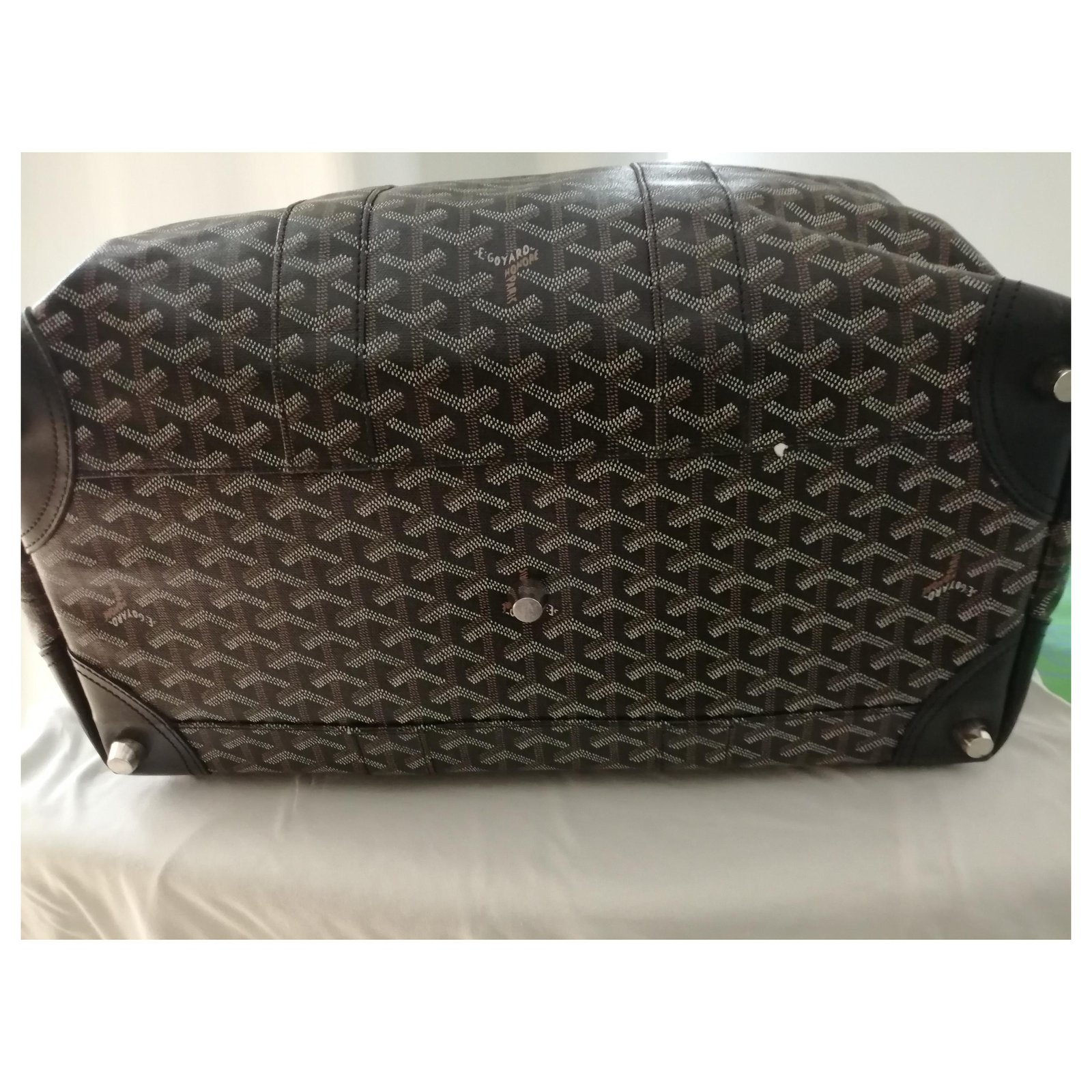 Goyard Bag 24 h cruise Black Light brown Cloth ref.131187 - Joli Closet