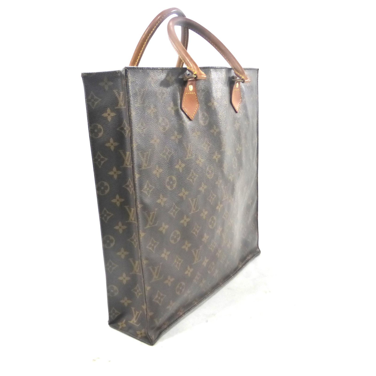 Louis Vuitton FLAT BAG MONOGRAM Brown Leather ref.131575 - Joli Closet