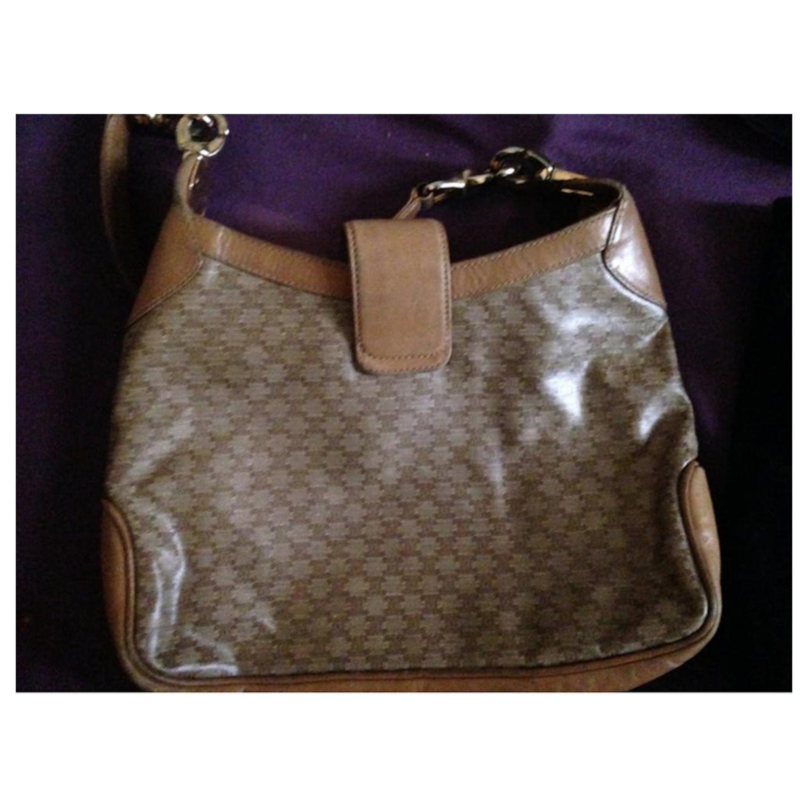 Céline vintage Celine bag Beige Leather ref.131583 - Joli Closet