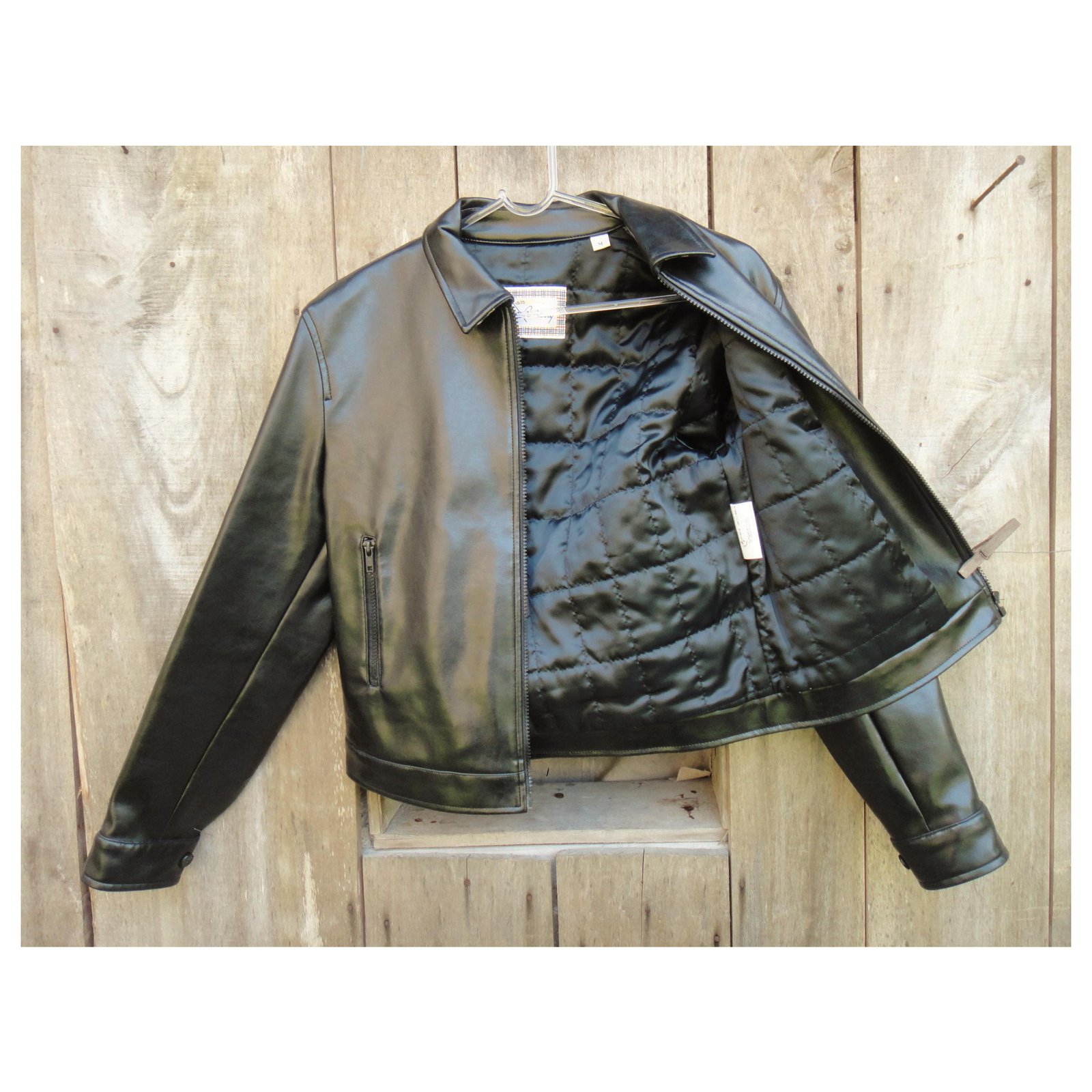 Regnjakke Mutton lufthavn Thomas Burberry leather imitation jacket Black Leatherette ref.131825 -  Joli Closet