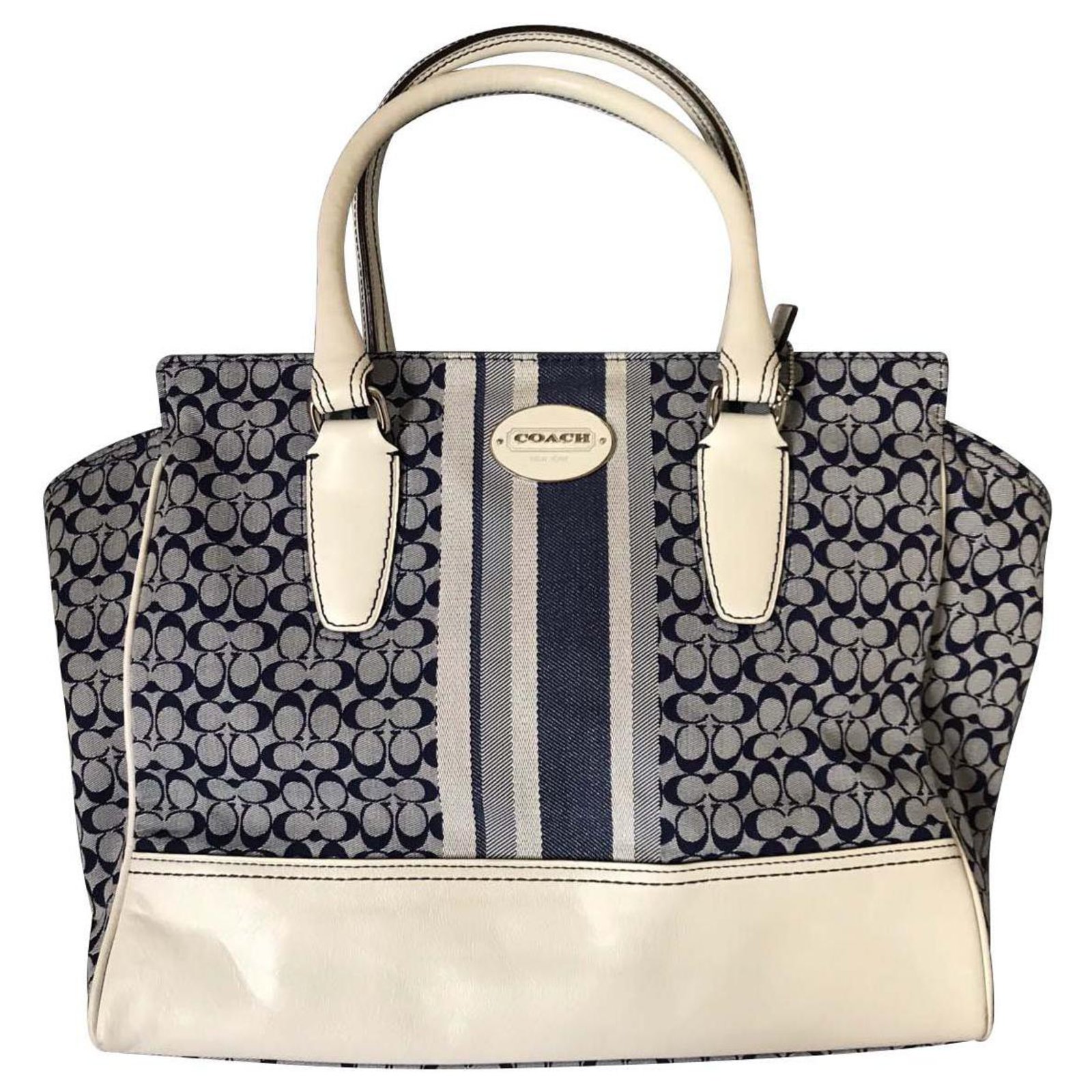 Coach 19915 Legacy Signature online Stripe Candace Carryall Tote