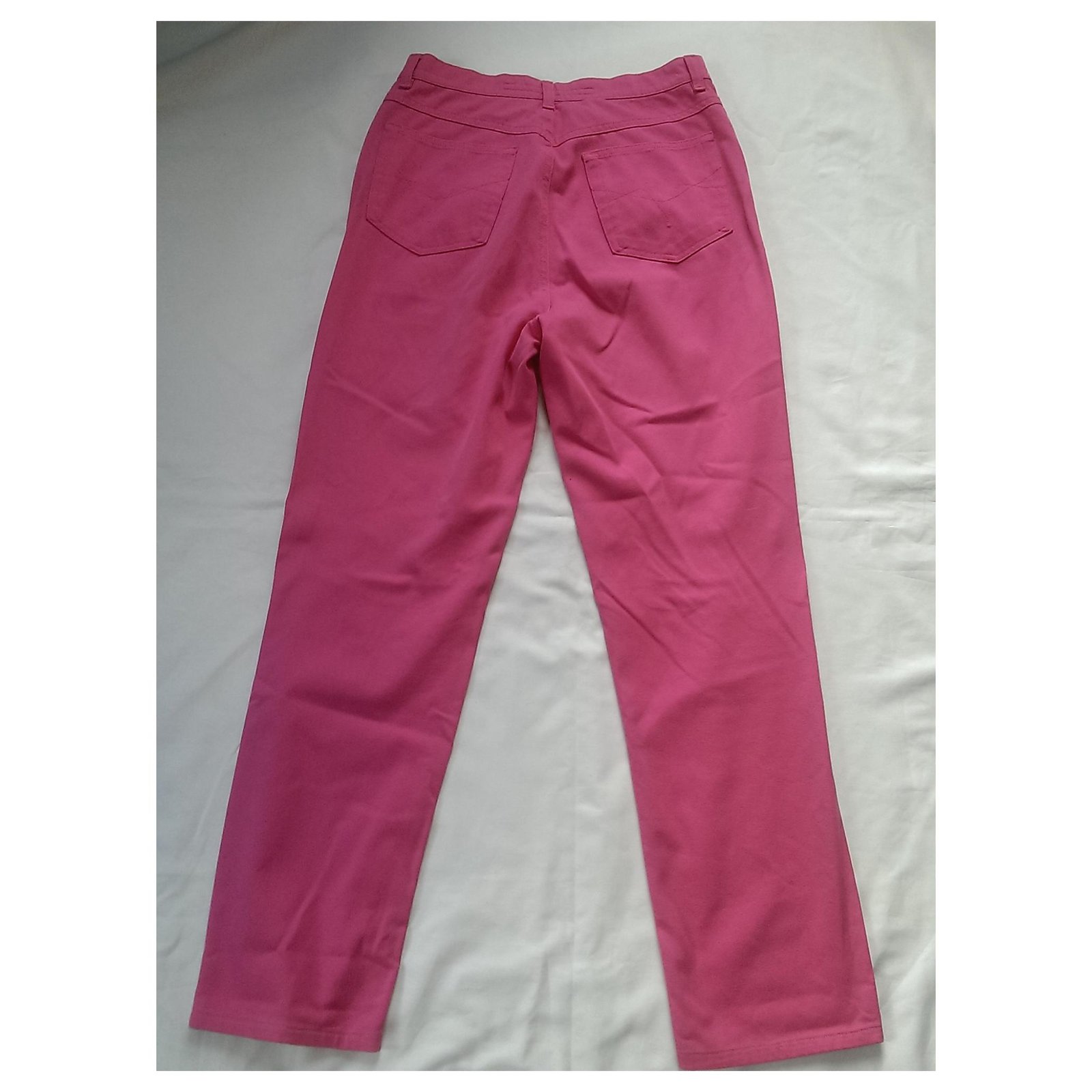 Escada Pants, leggings Pink Cotton Elastane ref.132022 - Joli Closet