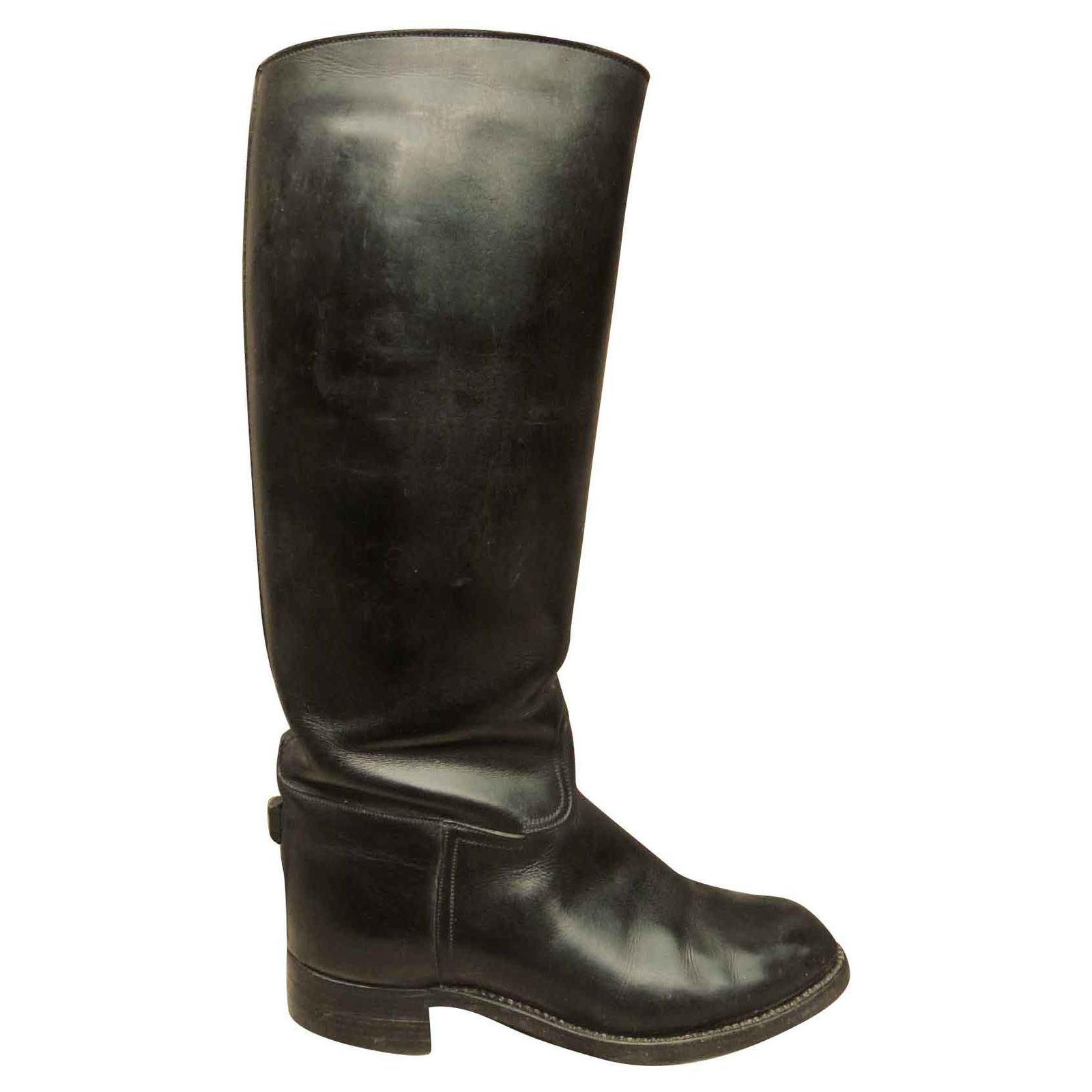 Paraboot riding boots 4 UK (36 1/2 fr) Black Leather ref.132092 - Joli ...