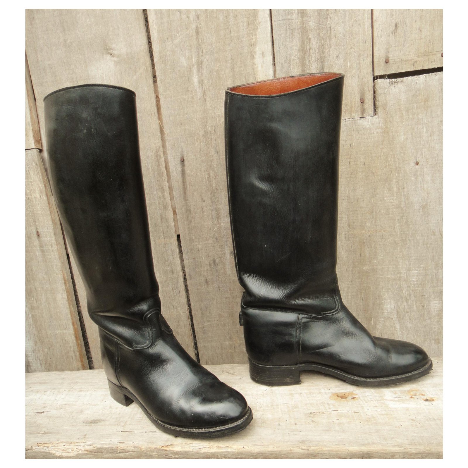 Paraboot riding boots 4 UK (36 1/2 fr) Black Leather ref.132092 - Joli ...