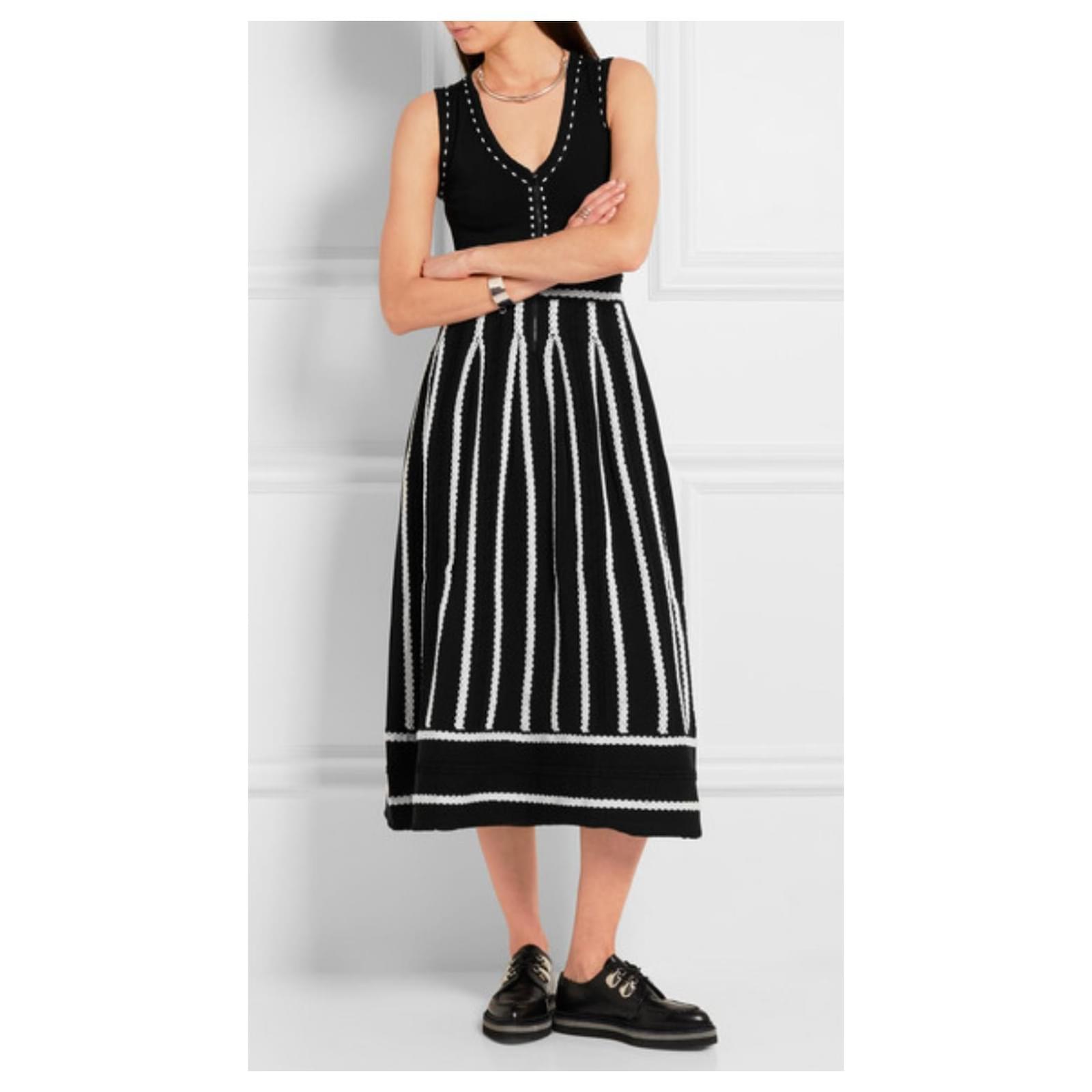 Robe longue maje Viscose Noir Blanc ref.132311 Joli Closet