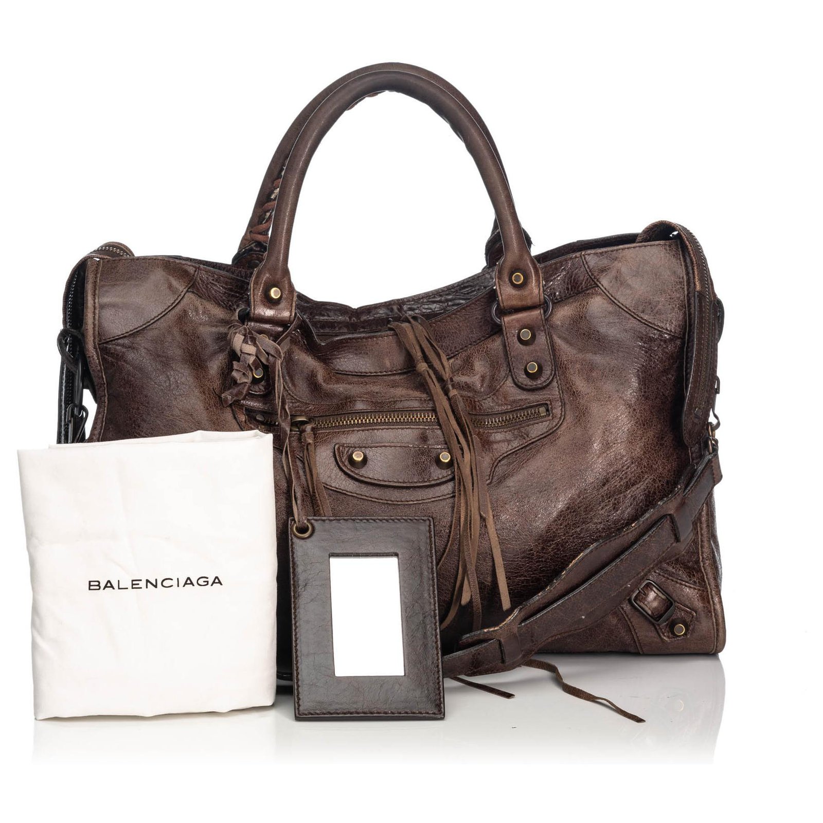 Brown Balenciaga Motocross Besace Crossbody Bag – Designer Revival