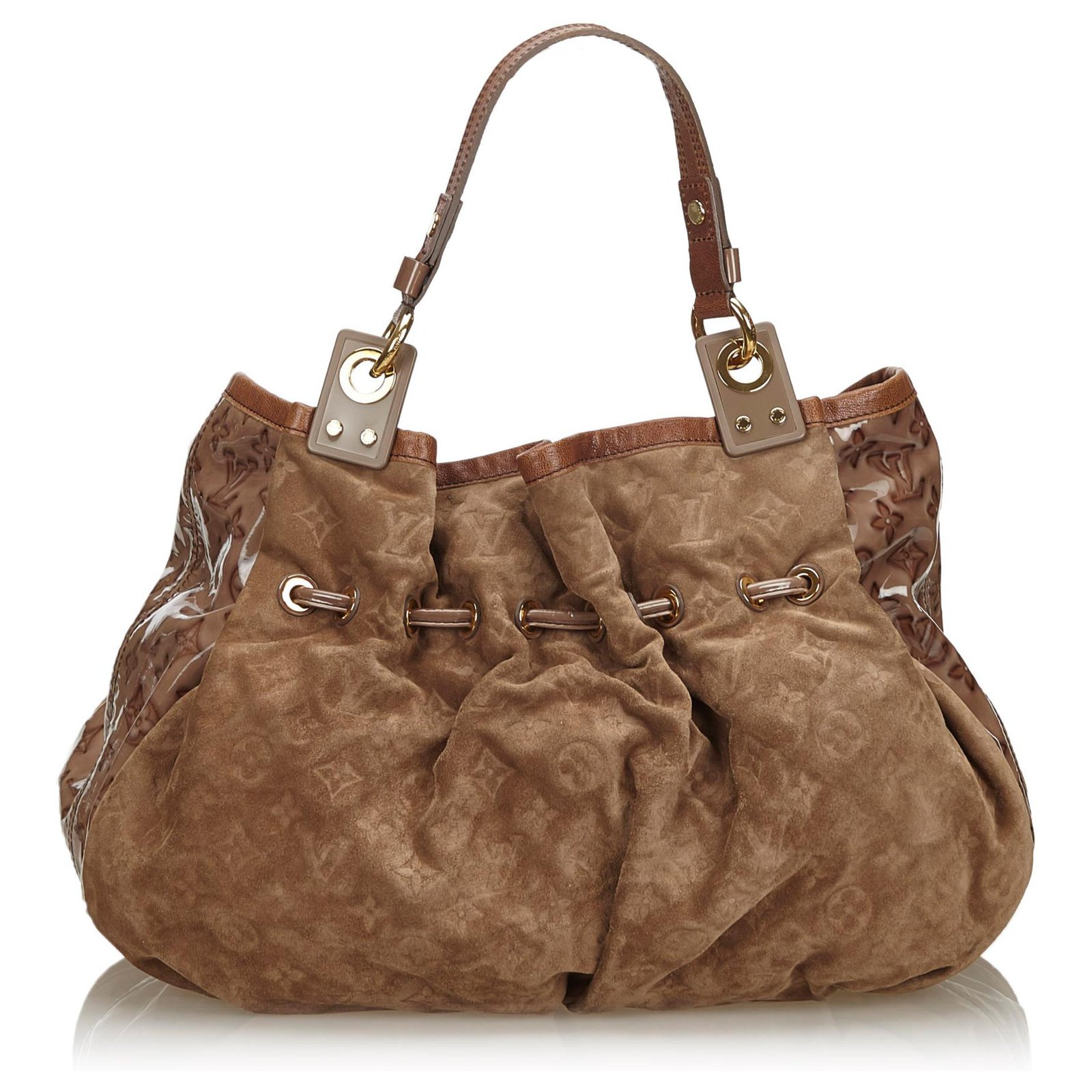 Louis Vuitton Brown Suede Patent Monogram Irene Coco Bag – Boutique LUC.S