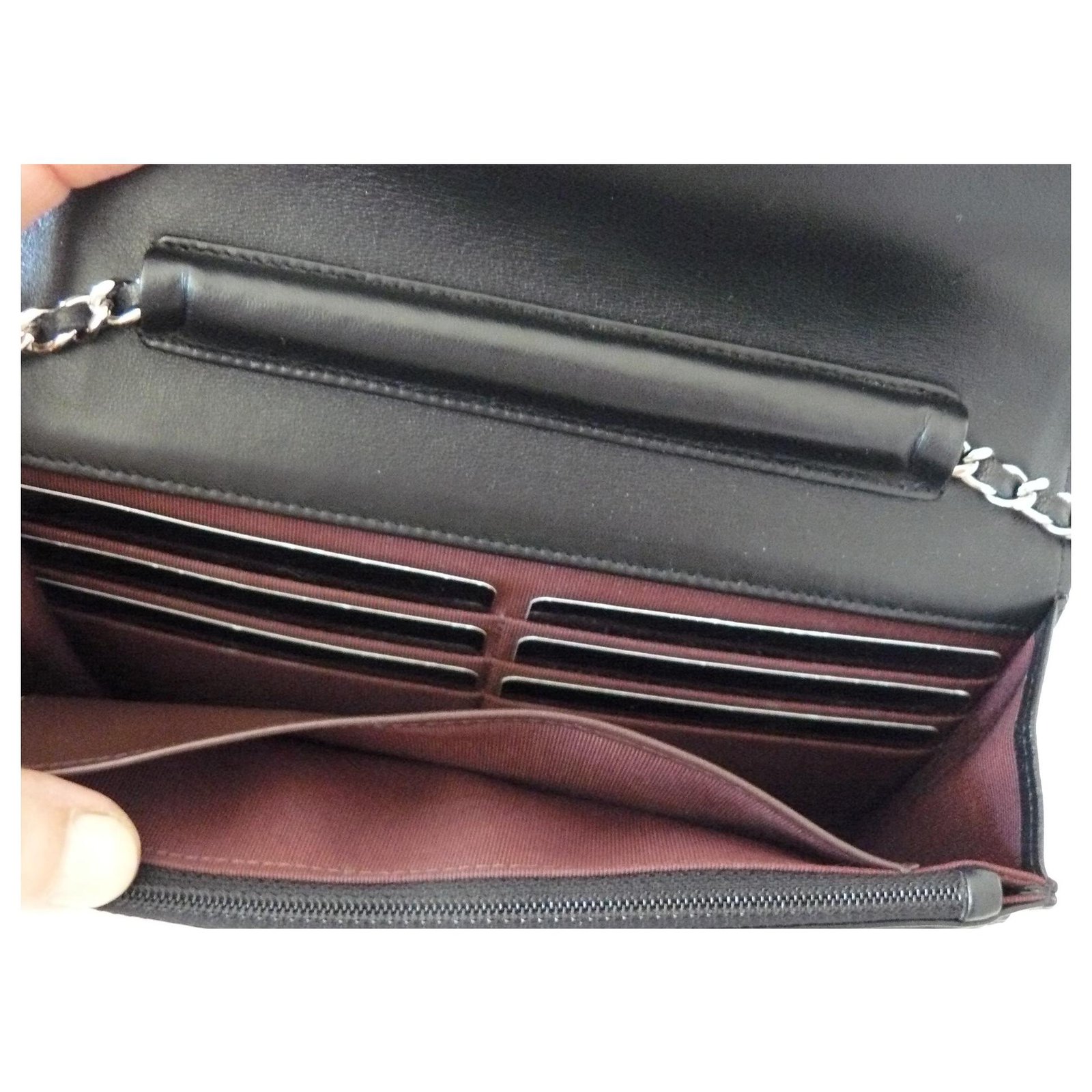CHANEL Black Classic Wallet On Chain WOC Shoulder Bag Crossbody Leather  ref.504108 - Joli Closet