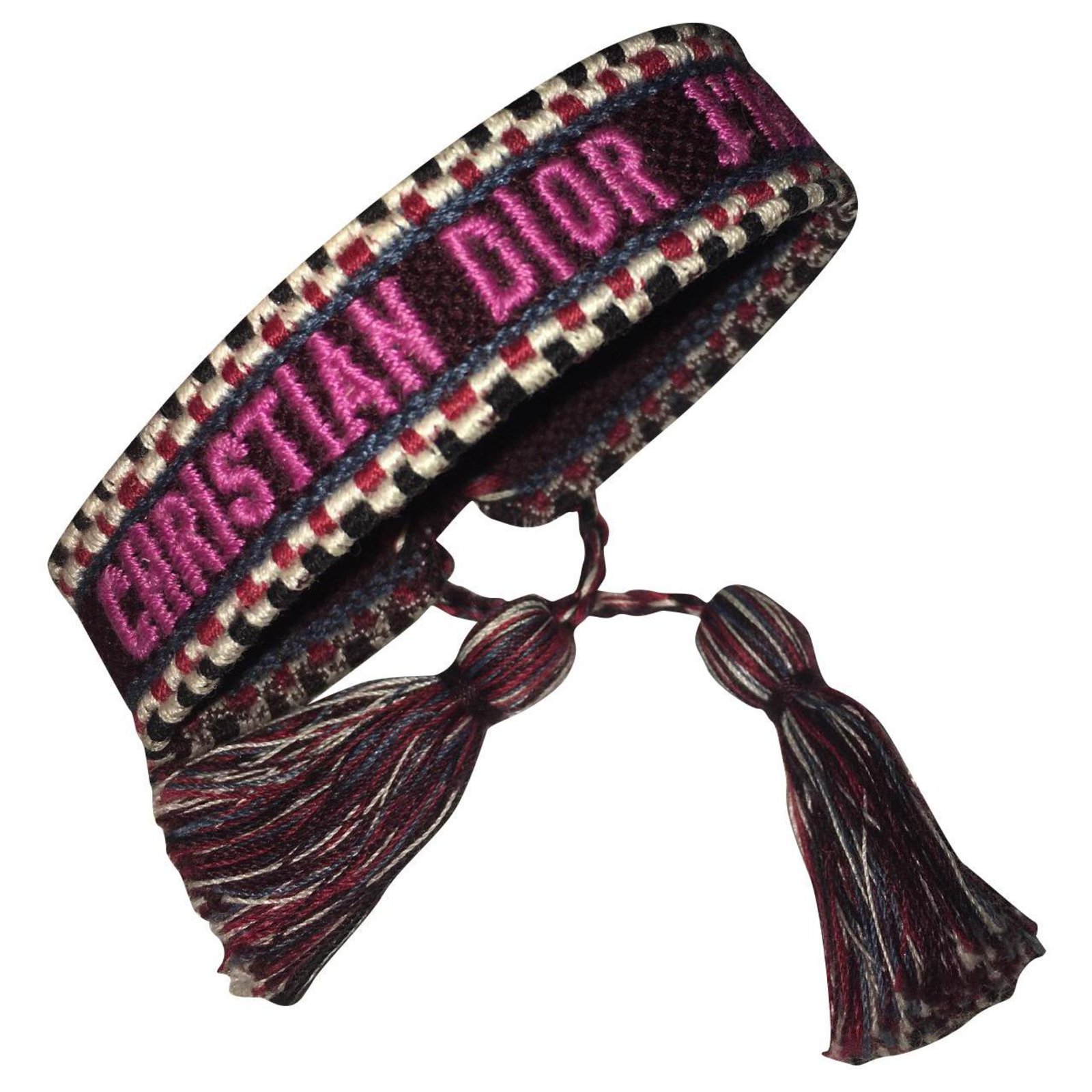 Christian Dior Bracelets Tissu Rose ref.133653 Joli Closet
