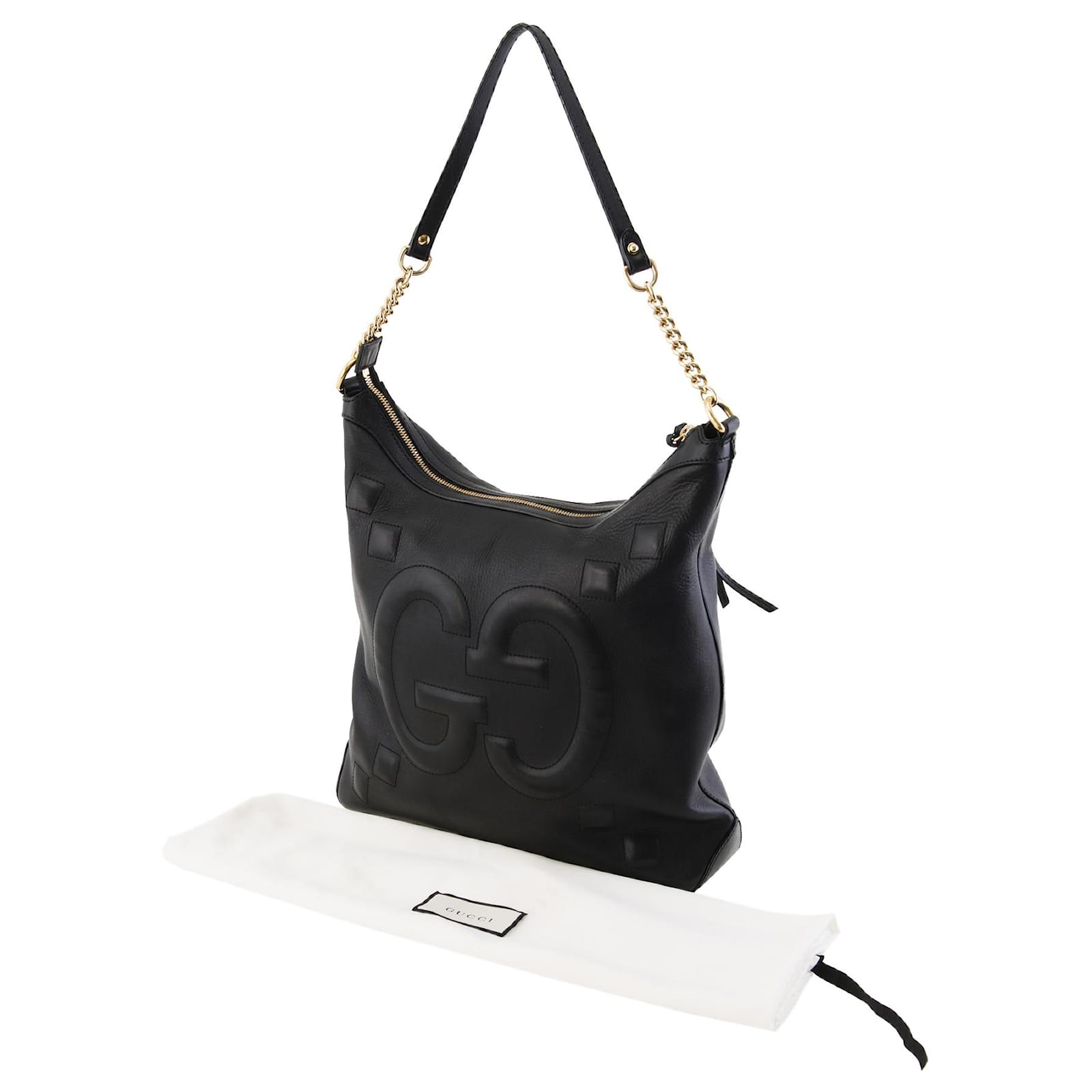 gucci black embossed bag