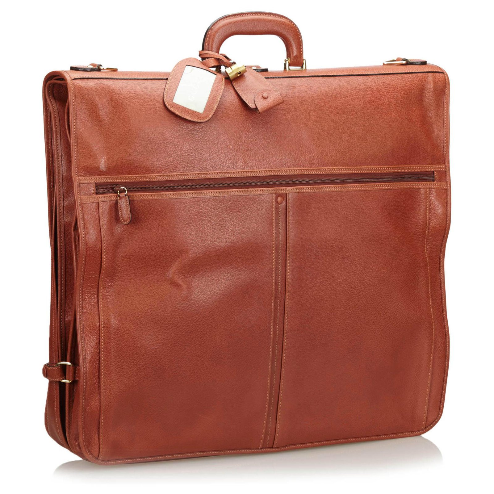 Gucci Brown Leather Garment Bag ref.133893 - Joli Closet