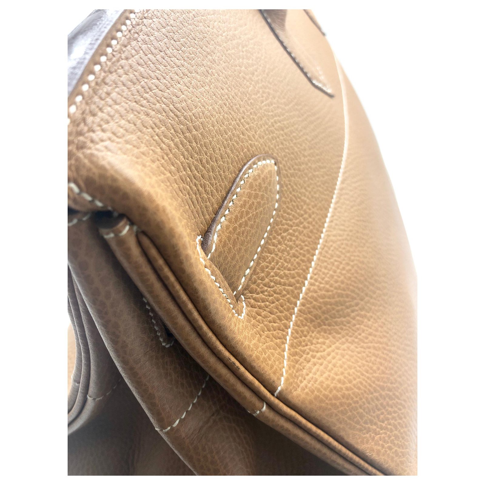 Hermès HAUT A COURROIES 50 cm Golden Leather ref.134168 - Joli Closet