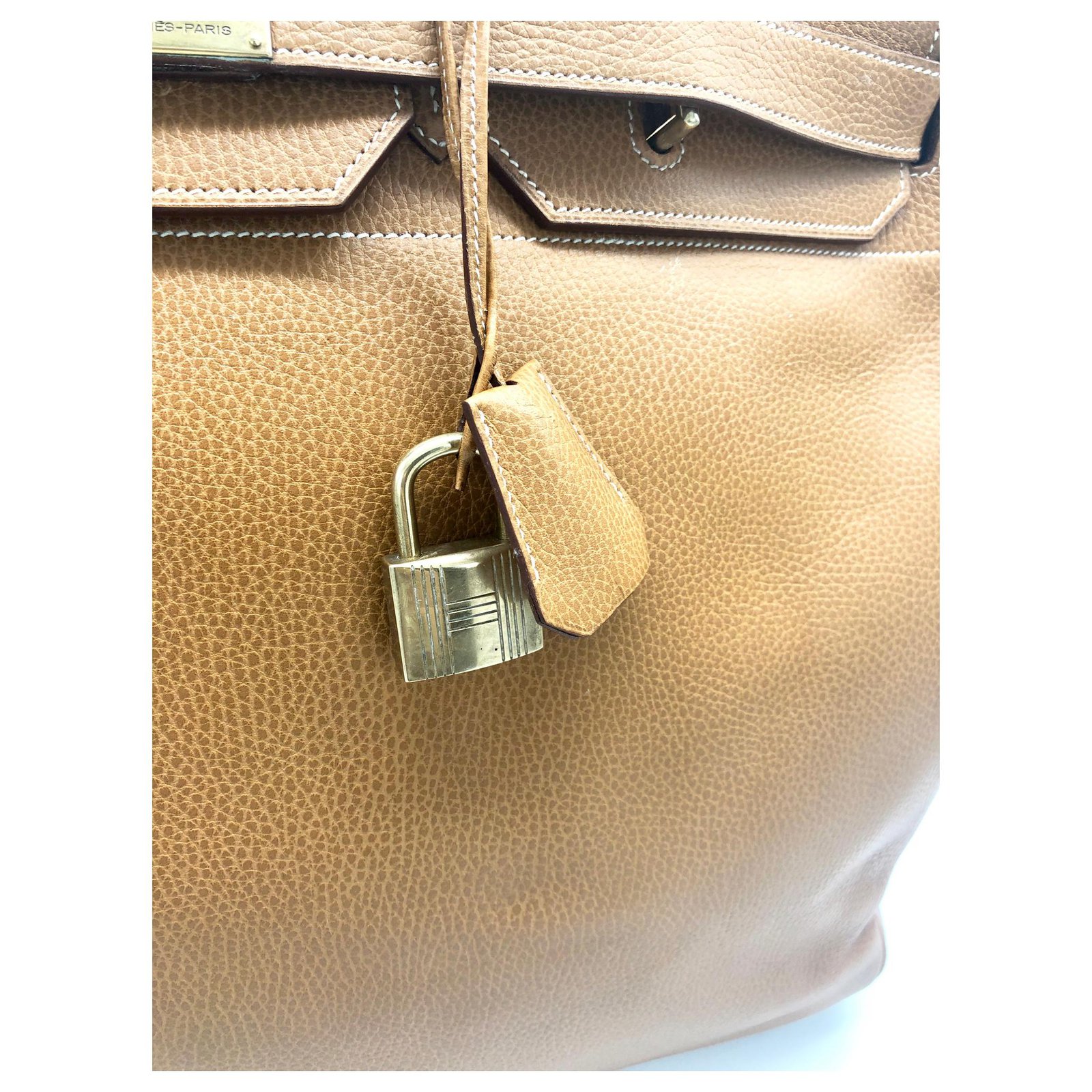 Hermès HAUT A COURROIES 50 cm Golden Leather ref.134168 - Joli Closet