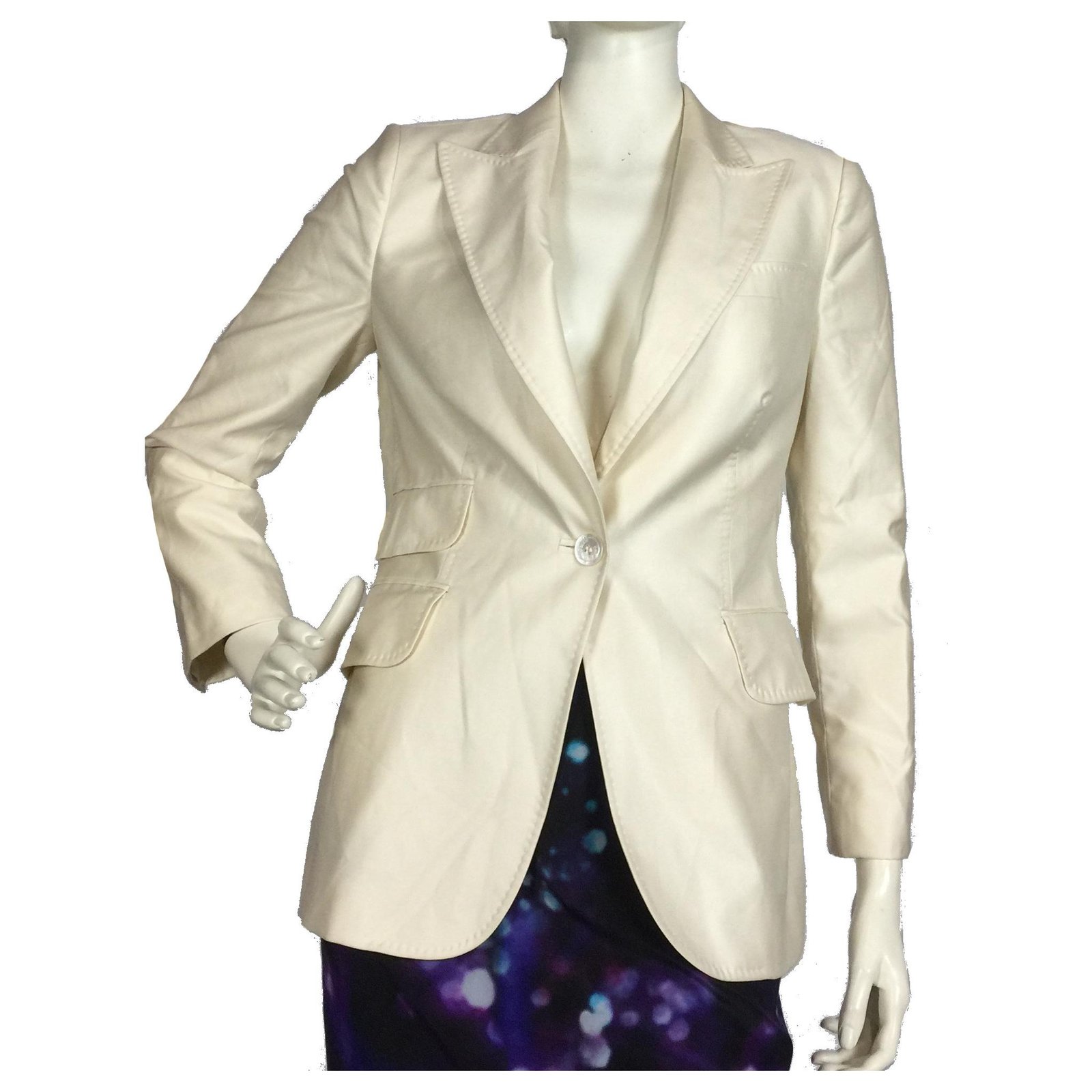 Zara cream wool silk jacket ref.134956 - Joli Closet