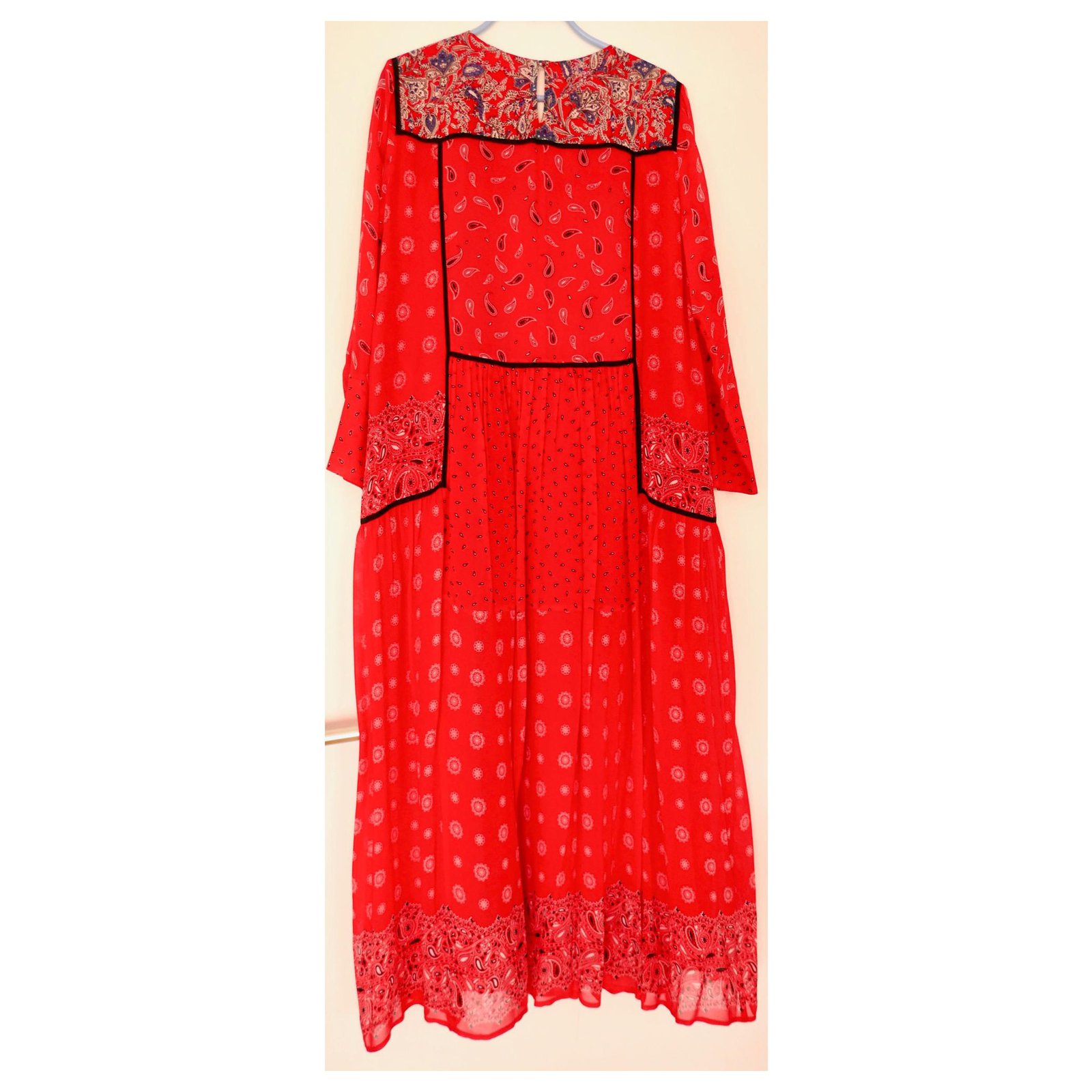 Claudie Pierlot red midi dress claudie pierrot Polyester ref.135431 ...