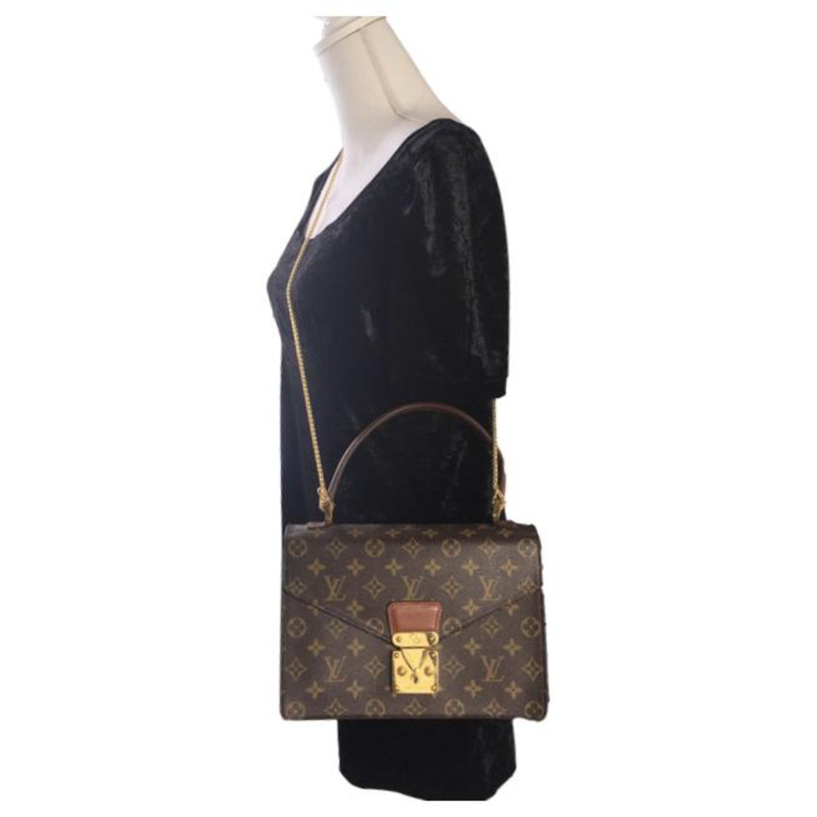 Louis Vuitton CONCORDE Brown Leather Cloth ref.135572 - Joli Closet