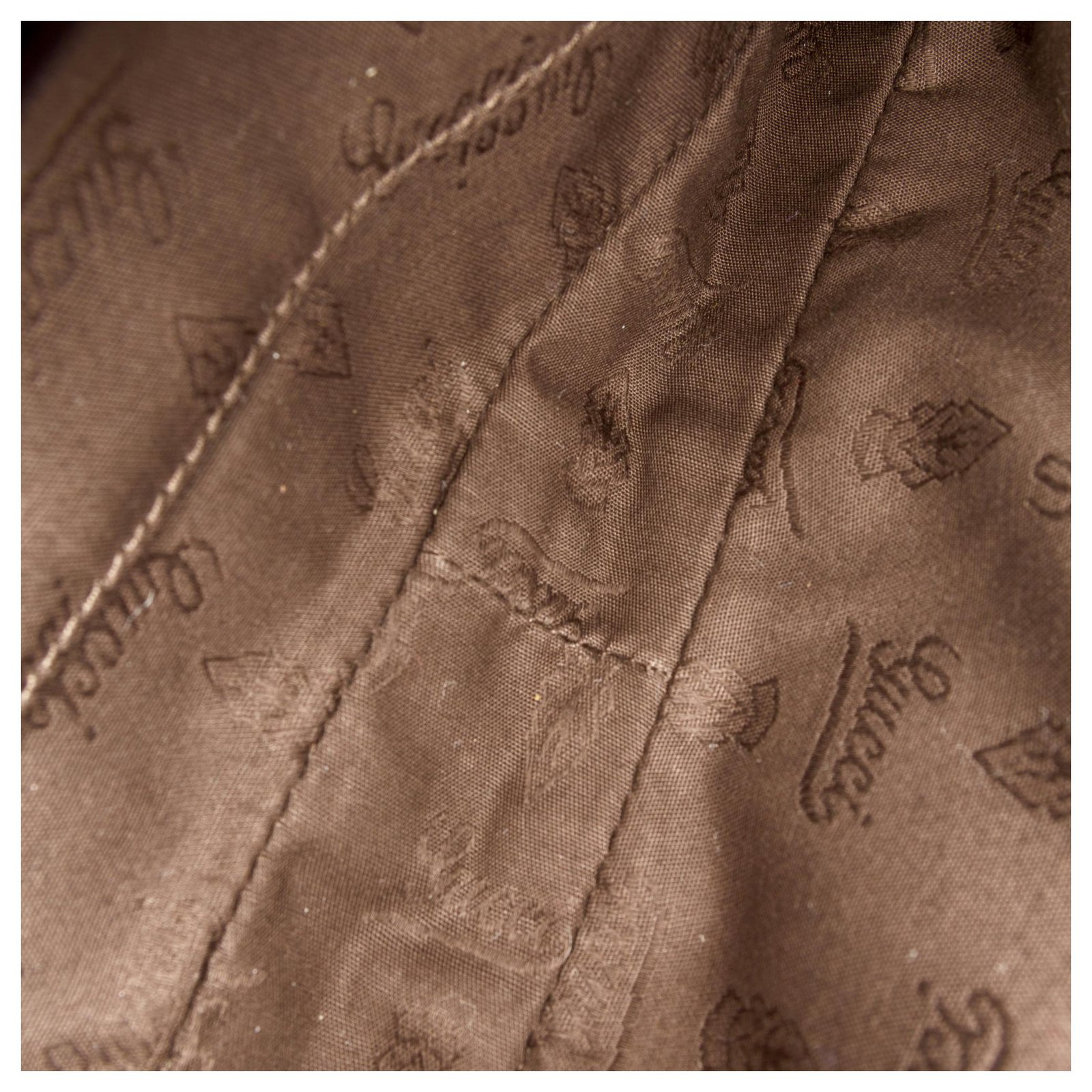 Gucci Brown Bamboo Leather Croisette Evening Bag Beige Metal ref.135741 -  Joli Closet