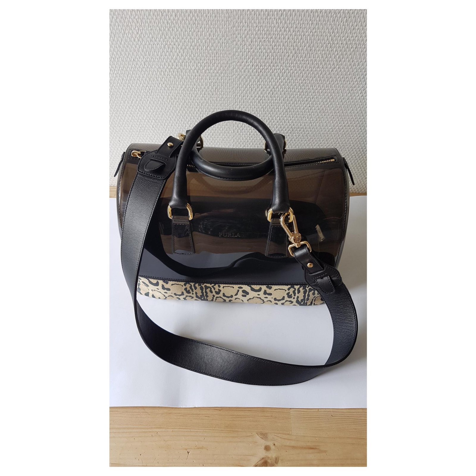 Candy bag leather handbag Furla Brown in Leather - 37229785