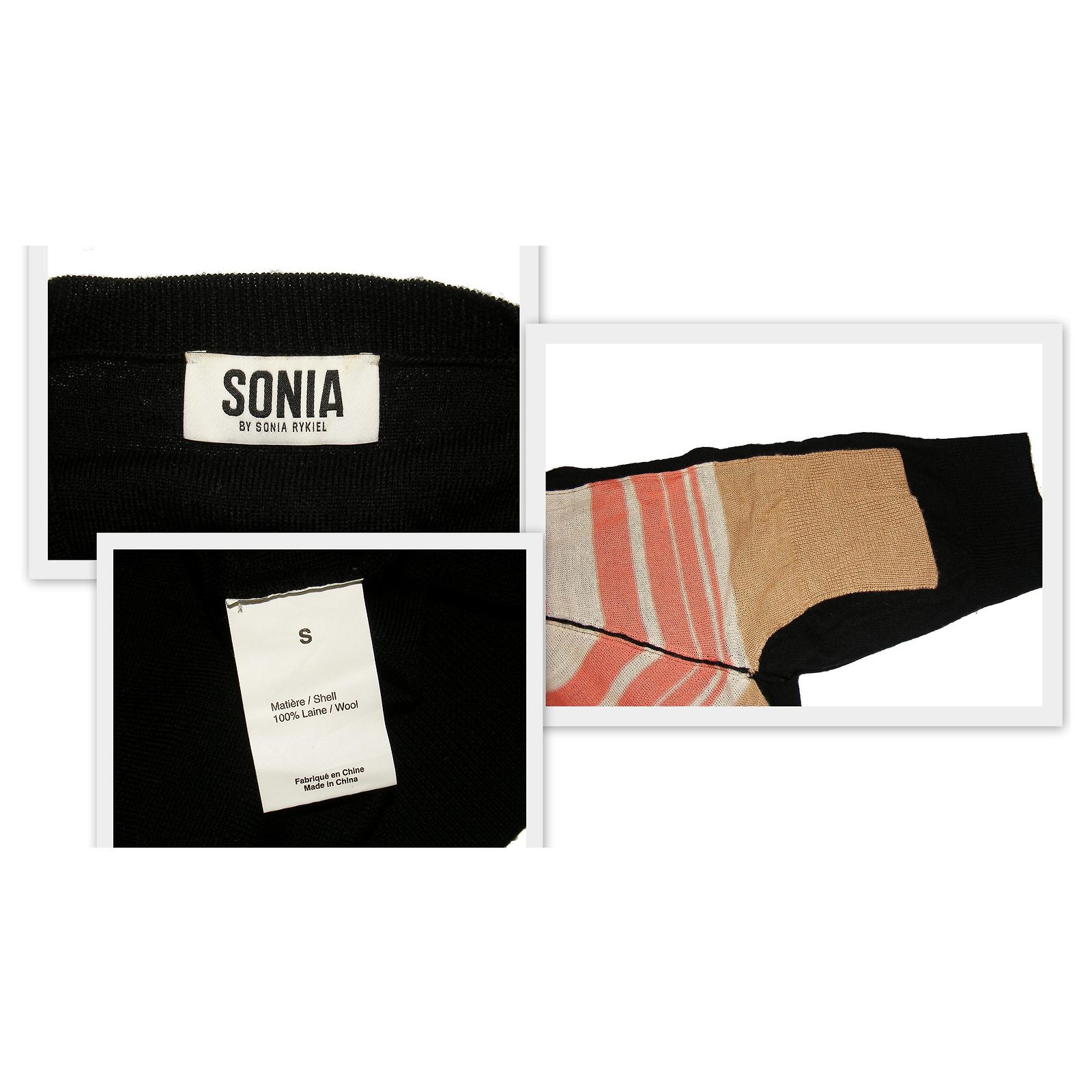 Manteau En Laine Multicolore Sonia Rykiel - Taille 38 FR - Rayé - Très Bon état Occasion