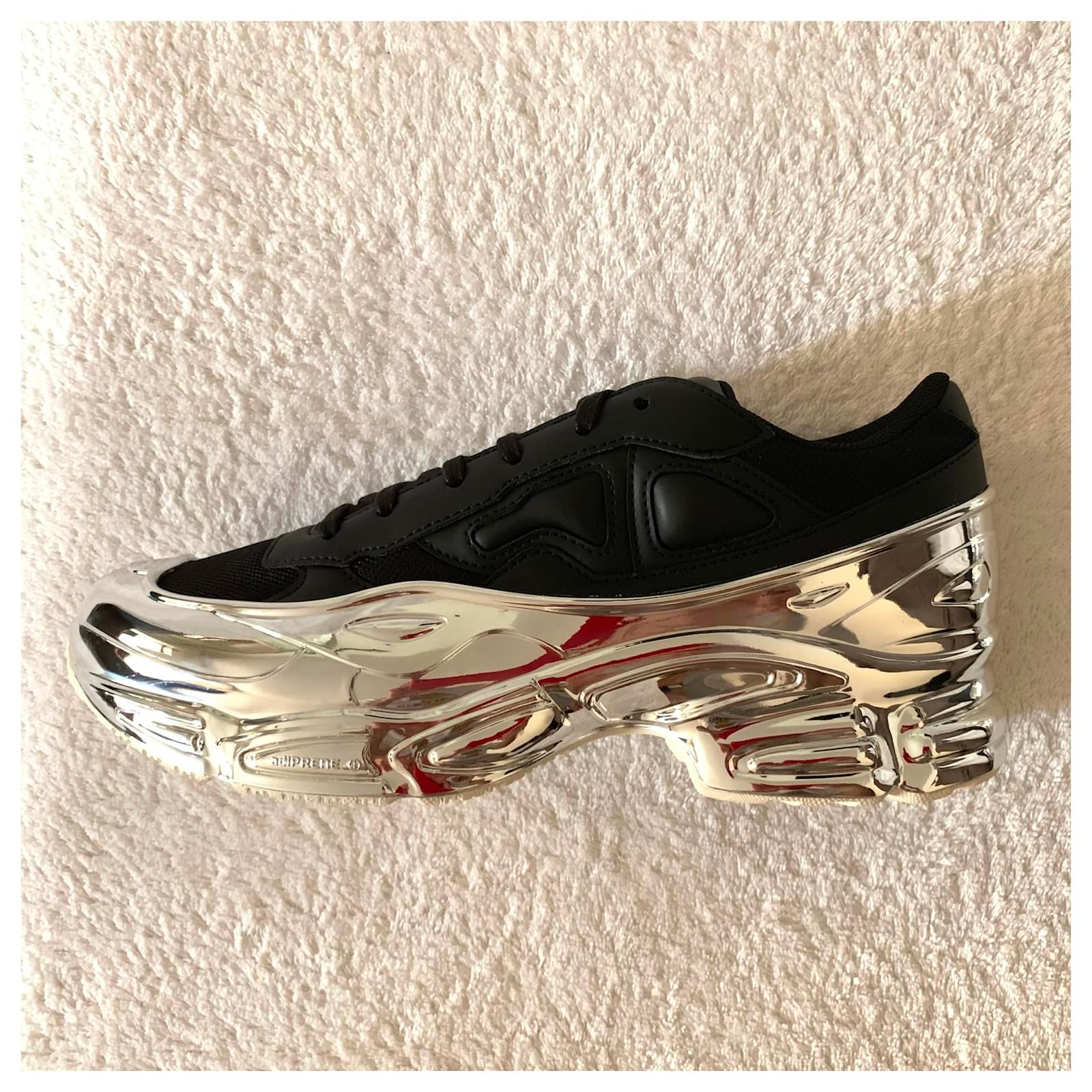 Raf Simons for Adidas Ozweego sneakers Black Leather
