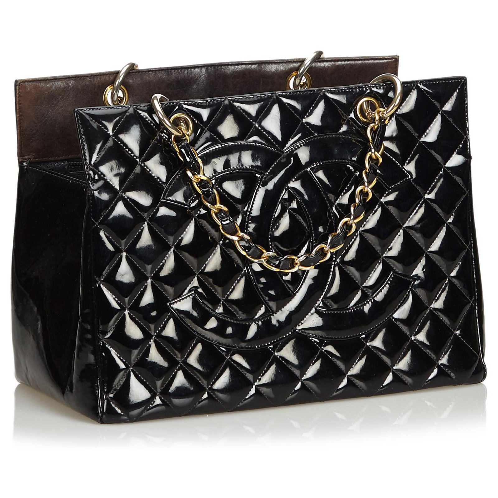 Chanel Black Patent Leather Petite Timeless Tote ref.136813 - Joli Closet